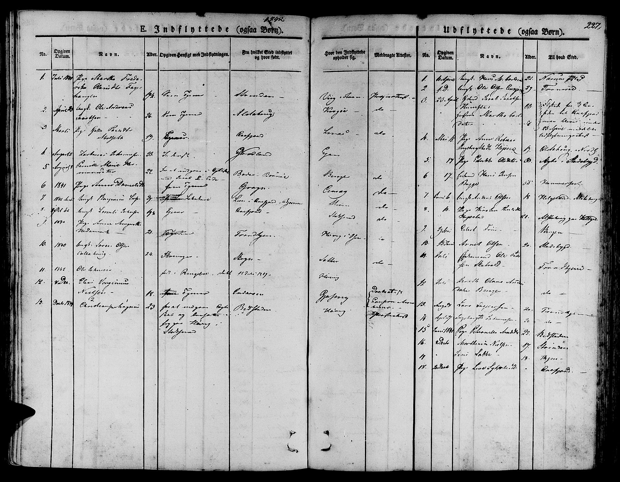 Ministerialprotokoller, klokkerbøker og fødselsregistre - Sør-Trøndelag, SAT/A-1456/657/L0703: Ministerialbok nr. 657A04, 1831-1846, s. 227
