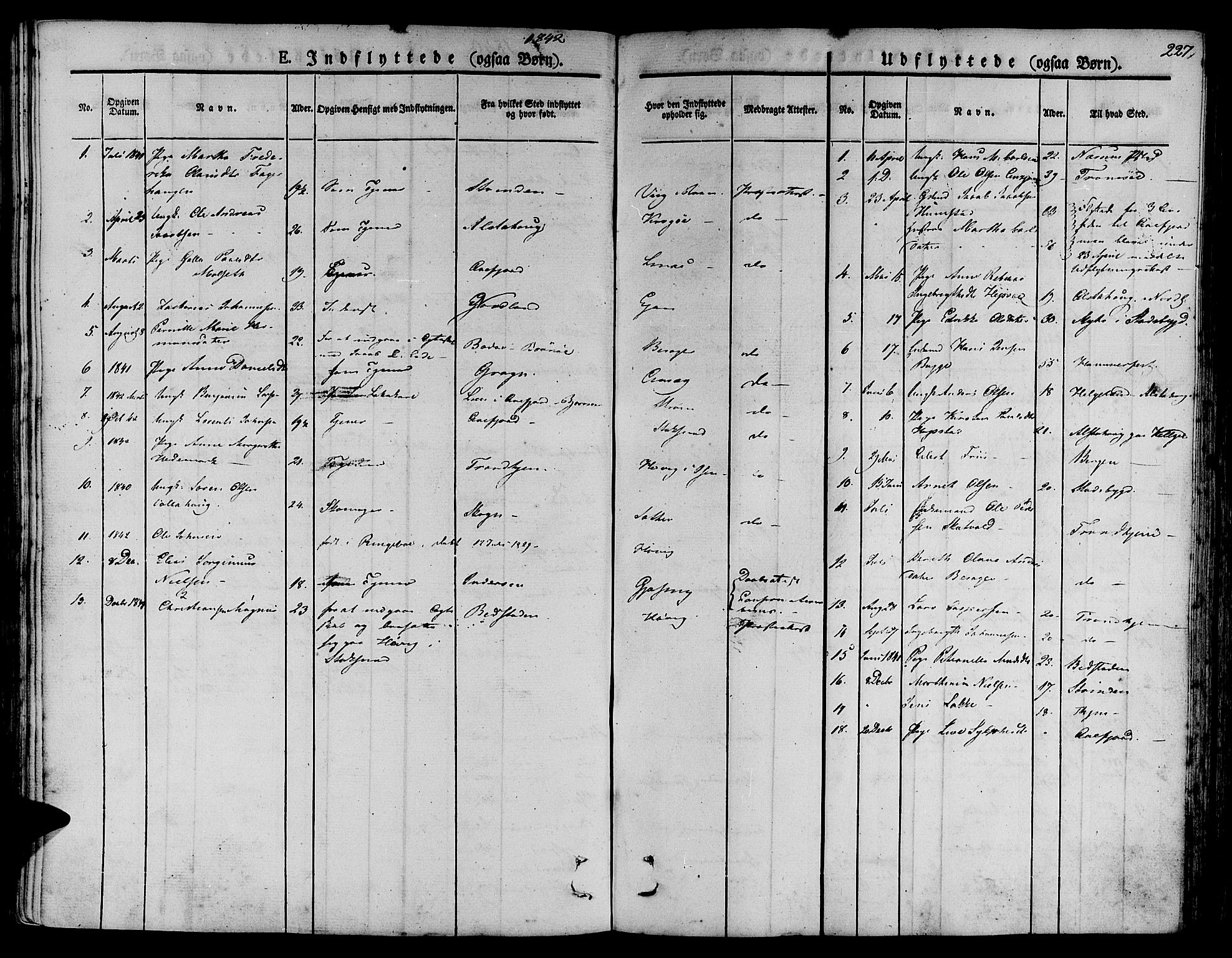 Ministerialprotokoller, klokkerbøker og fødselsregistre - Sør-Trøndelag, AV/SAT-A-1456/657/L0703: Ministerialbok nr. 657A04, 1831-1846, s. 227
