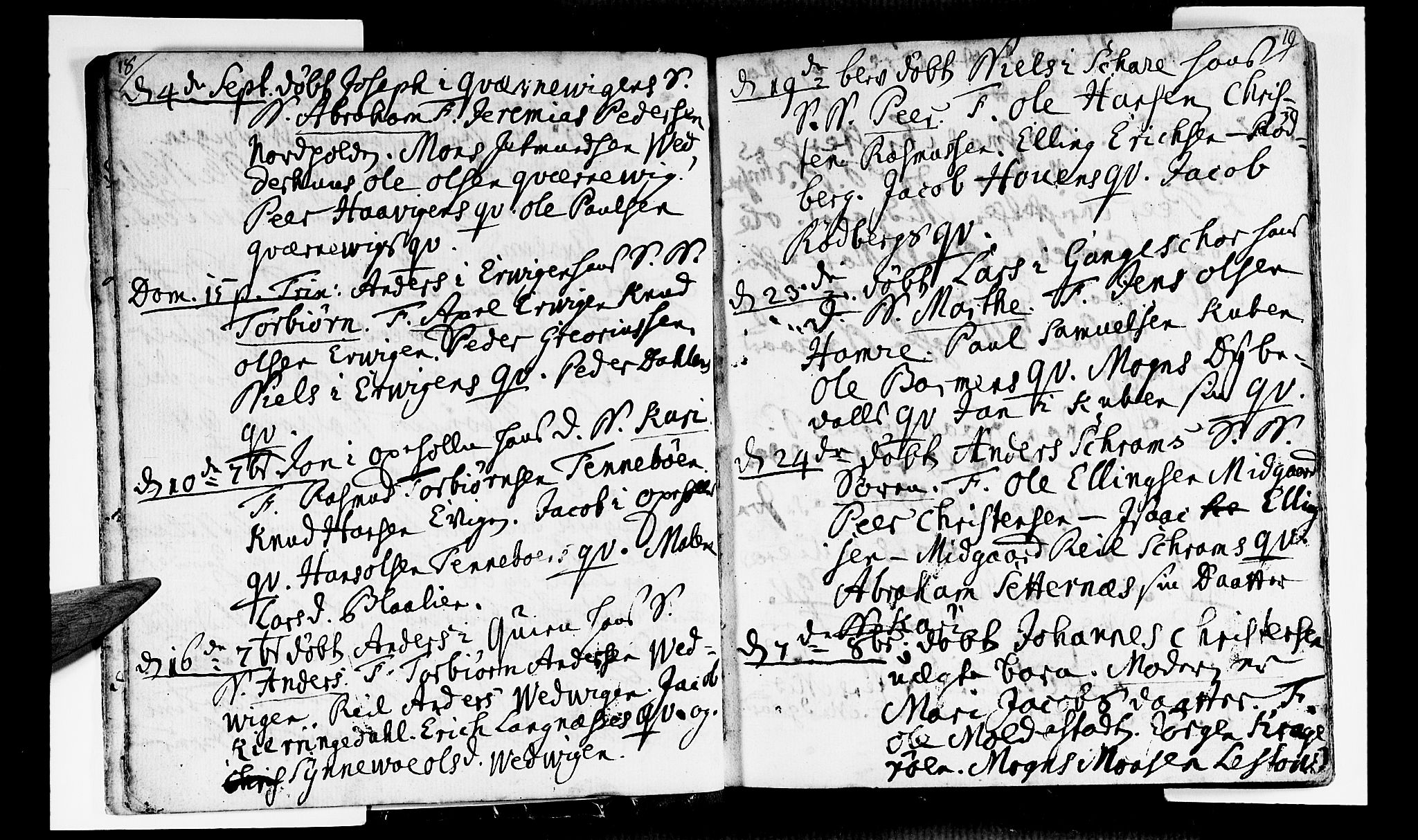 Selje sokneprestembete, AV/SAB-A-99938/H/Ha/Haa/Haaa: Ministerialbok nr. A 4, 1743-1759, s. 18-19