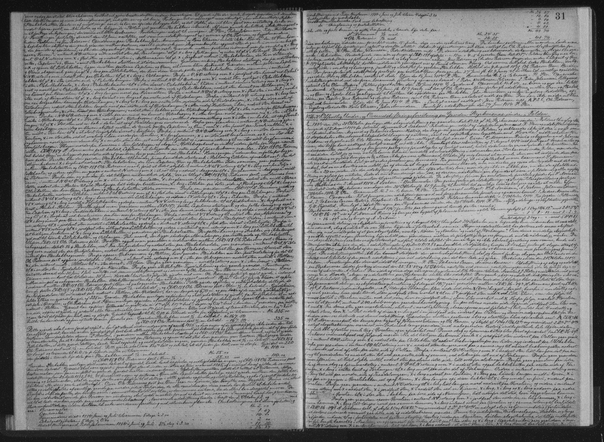 Salten sorenskriveri, SAT/A-4578/1/2/2C/L0022: Pantebok nr. TI, 1885-1890, s. 31