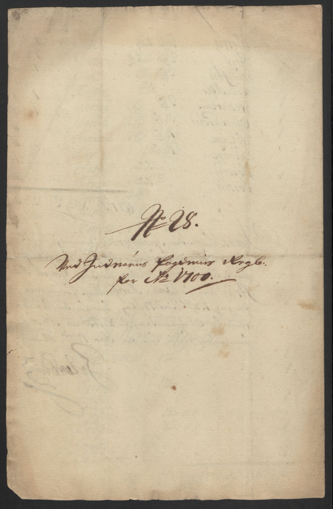 Rentekammeret inntil 1814, Reviderte regnskaper, Fogderegnskap, AV/RA-EA-4092/R63/L4311: Fogderegnskap Inderøy, 1700, s. 213