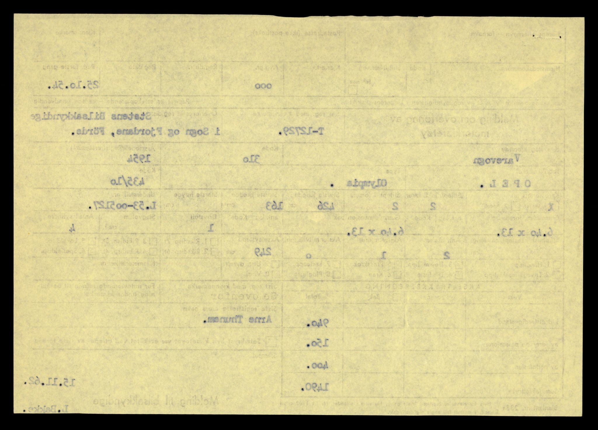 Møre og Romsdal vegkontor - Ålesund trafikkstasjon, AV/SAT-A-4099/F/Fe/L0035: Registreringskort for kjøretøy T 12653 - T 12829, 1927-1998, s. 1435