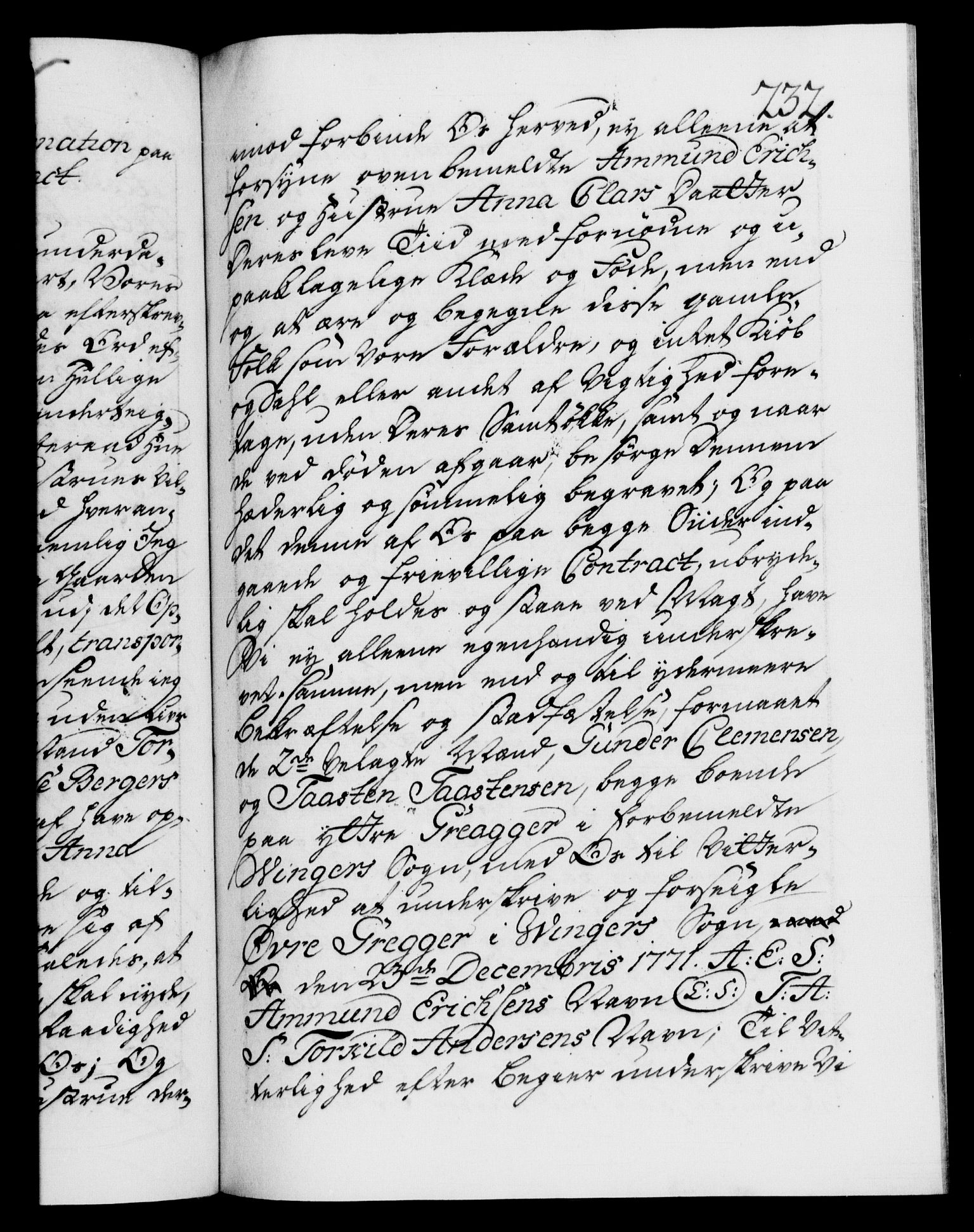 Danske Kanselli 1572-1799, RA/EA-3023/F/Fc/Fca/Fcaa/L0045: Norske registre "Norske eller 3. dept.s åpne brev, 1771-1773, s. 232a