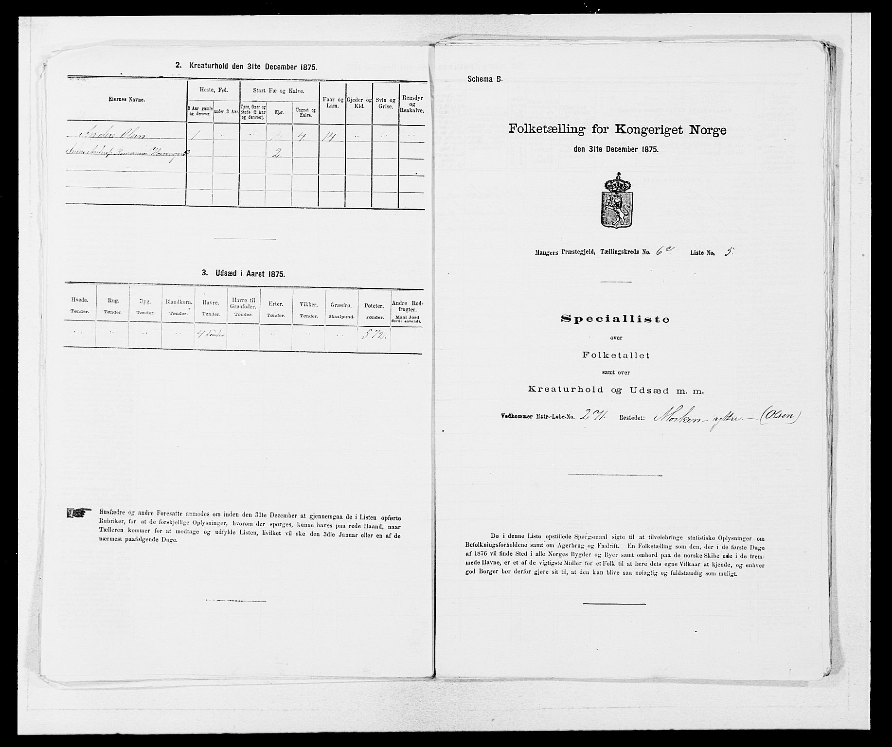 SAB, Folketelling 1875 for 1261P Manger prestegjeld, 1875, s. 886