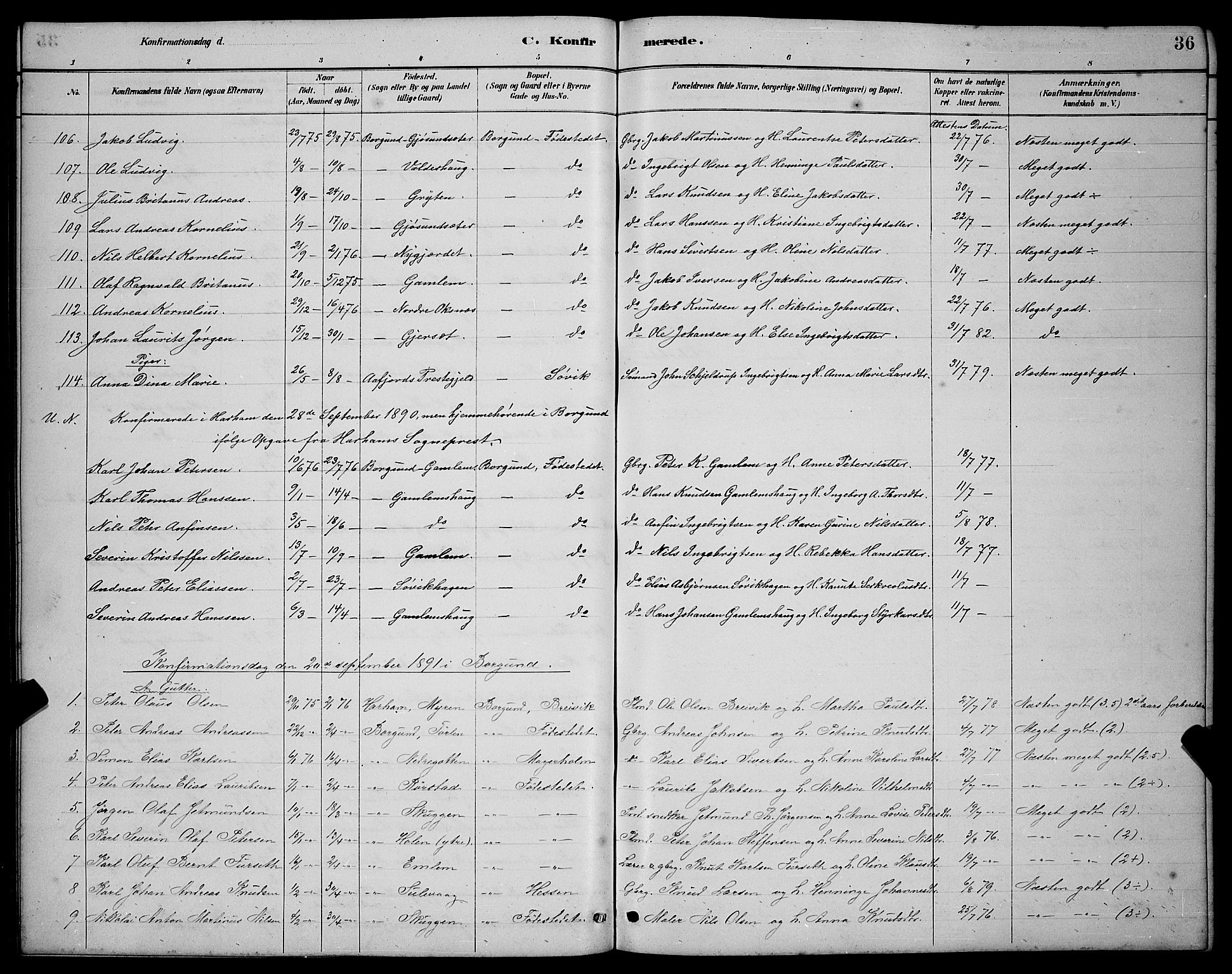 Ministerialprotokoller, klokkerbøker og fødselsregistre - Møre og Romsdal, SAT/A-1454/528/L0430: Klokkerbok nr. 528C11, 1884-1899, s. 36