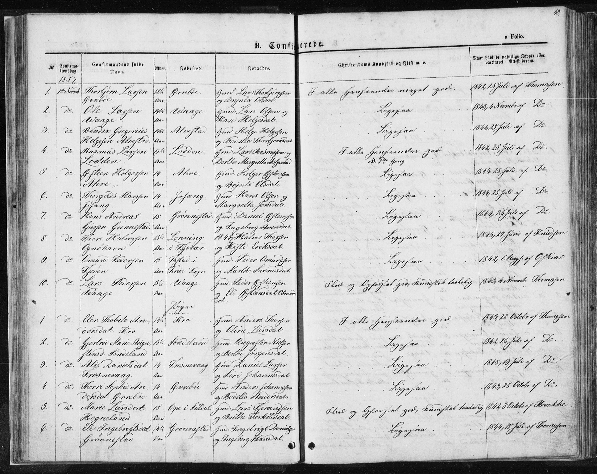 Tysvær sokneprestkontor, AV/SAST-A -101864/H/Ha/Haa/L0004: Ministerialbok nr. A 4, 1857-1878, s. 49