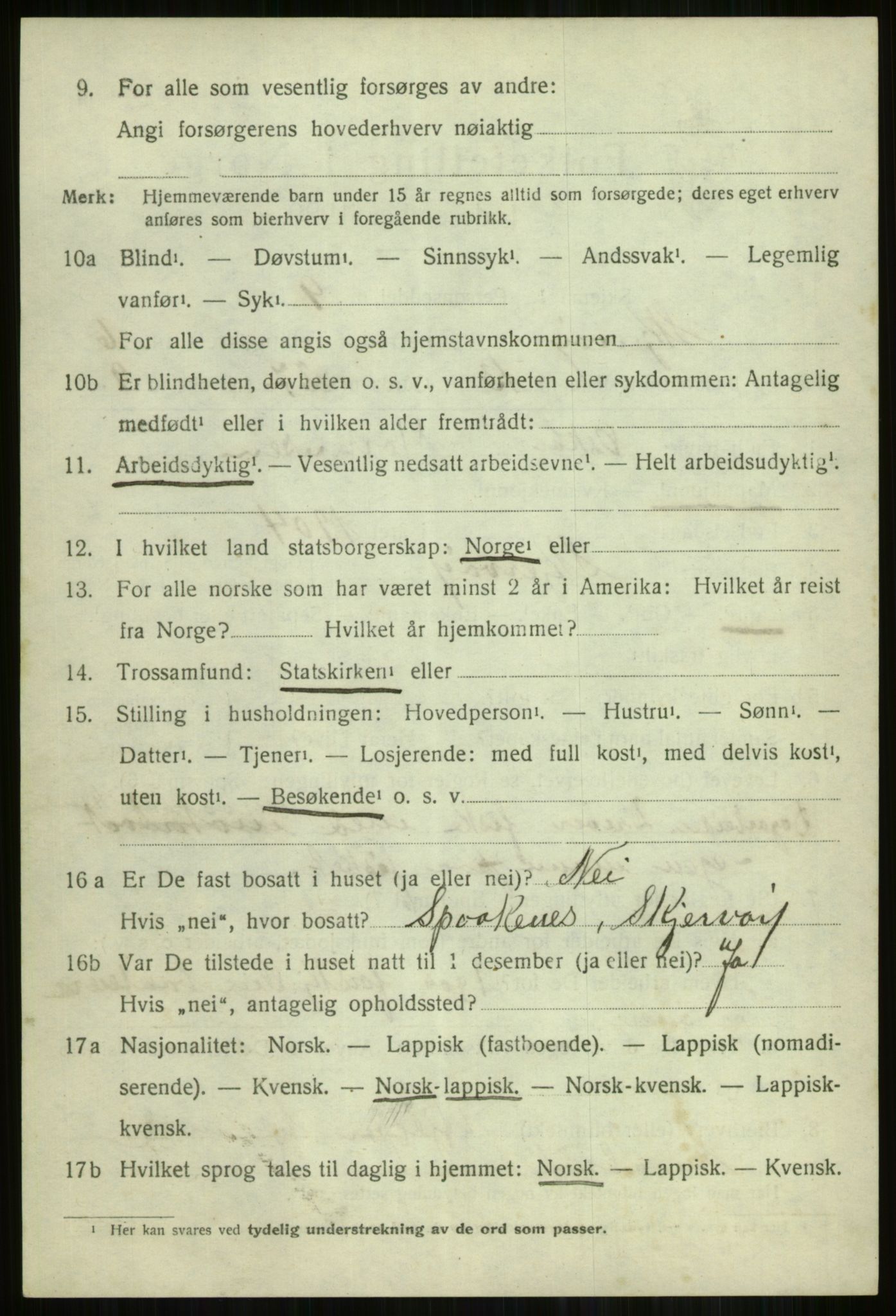 SATØ, Folketelling 1920 for 1941 Skjervøy herred, 1920, s. 3690