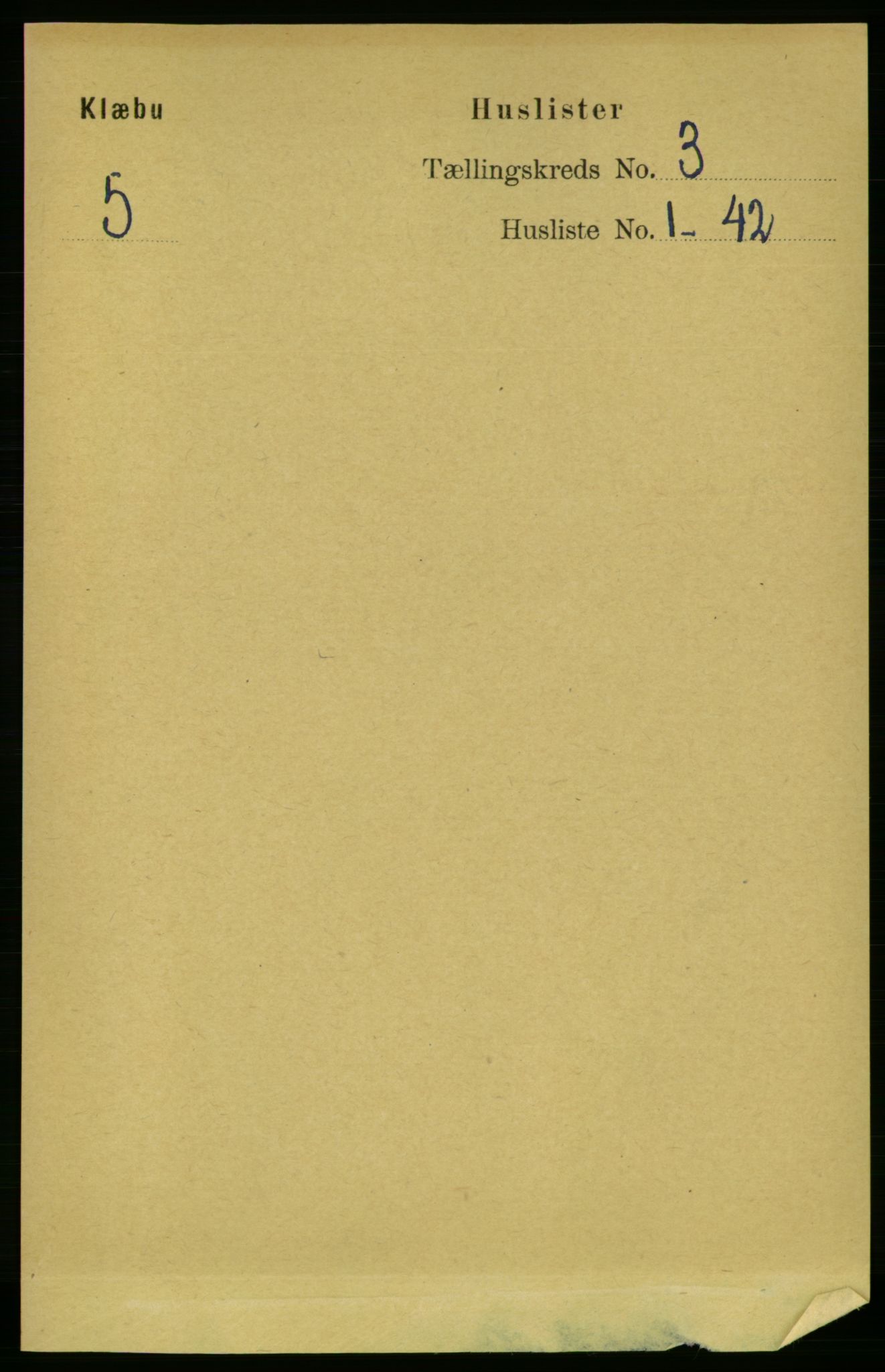 RA, Folketelling 1891 for 1662 Klæbu herred, 1891, s. 337