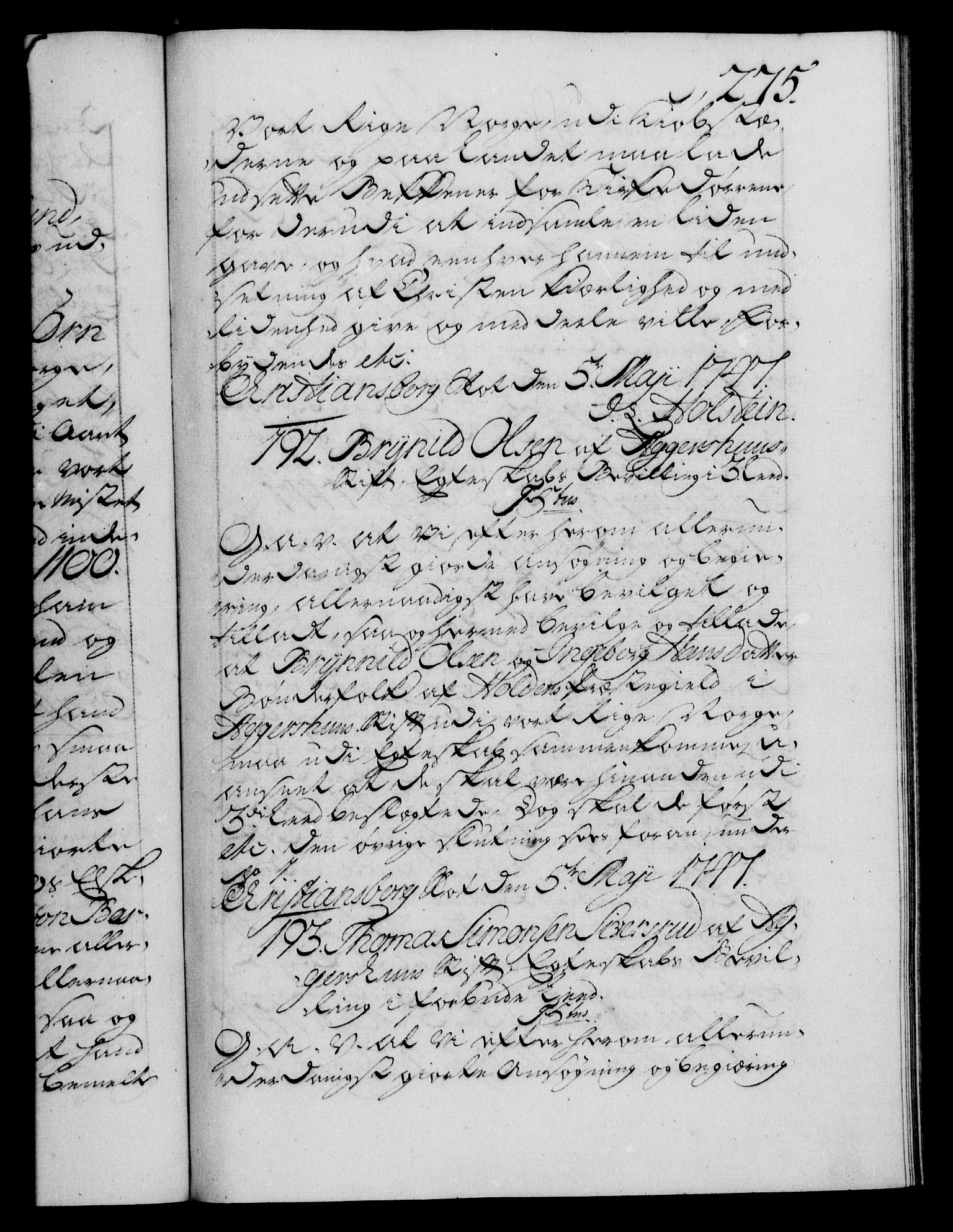 Danske Kanselli 1572-1799, RA/EA-3023/F/Fc/Fca/Fcaa/L0035: Norske registre, 1746-1748, s. 275a