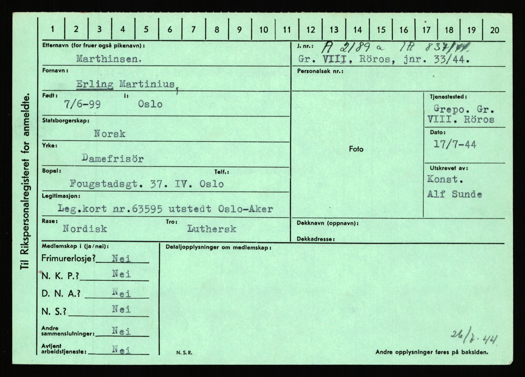 Statspolitiet - Hovedkontoret / Osloavdelingen, AV/RA-S-1329/C/Ca/L0010: Lind - Moksnes, 1943-1945, s. 2926