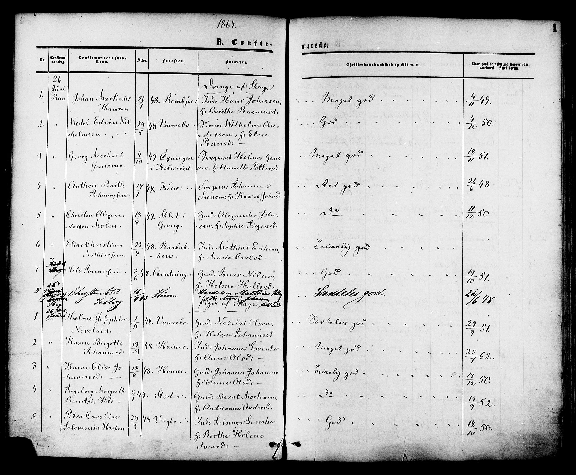Ministerialprotokoller, klokkerbøker og fødselsregistre - Nord-Trøndelag, AV/SAT-A-1458/764/L0553: Ministerialbok nr. 764A08, 1858-1880, s. 1