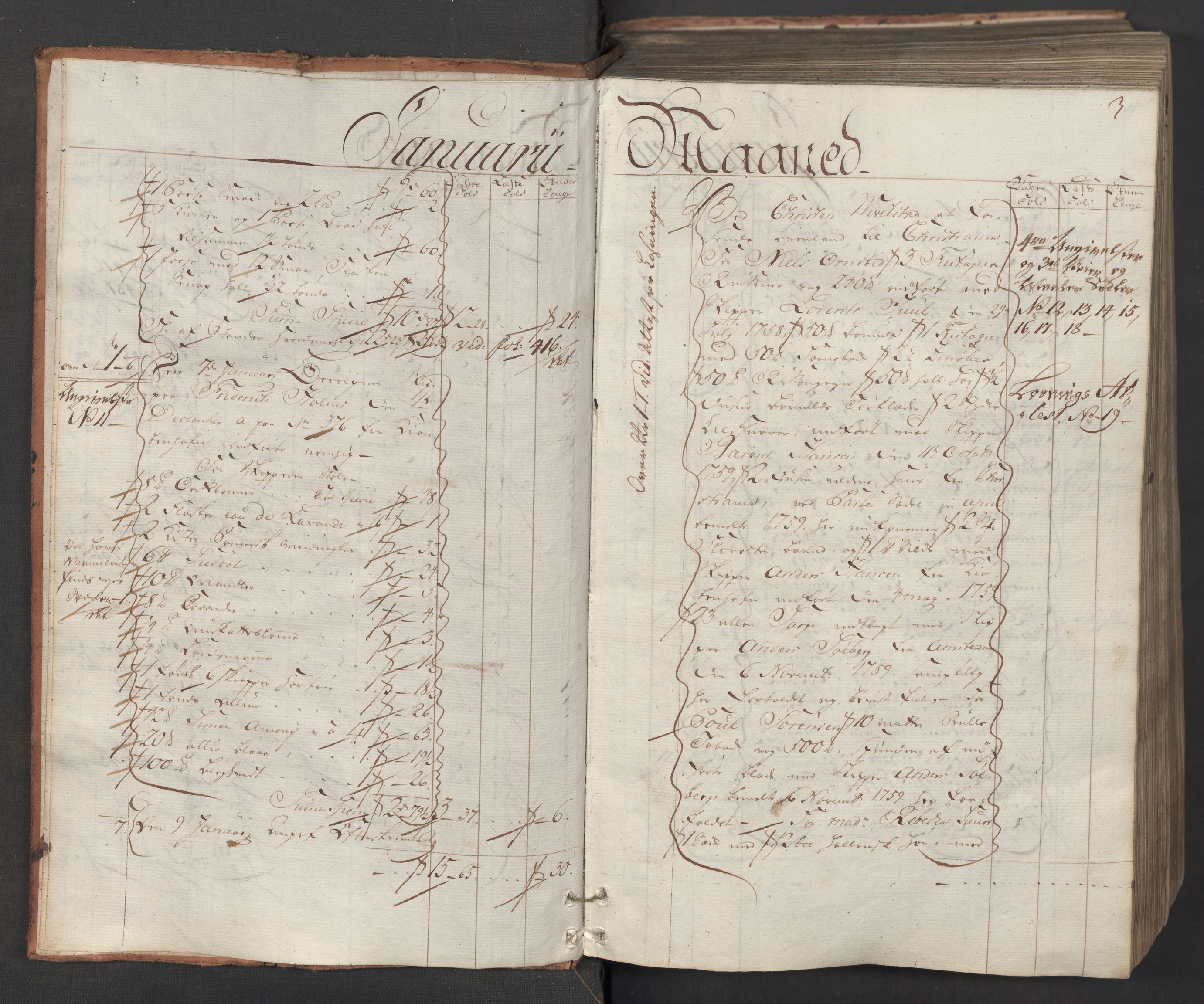 Generaltollkammeret, tollregnskaper, AV/RA-EA-5490/R08/L0046/0001: Tollregnskaper Drammen / Inngående hovedtollbok, 1760