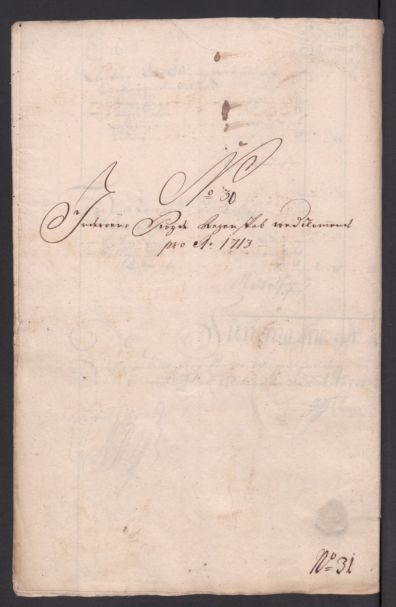 Rentekammeret inntil 1814, Reviderte regnskaper, Fogderegnskap, RA/EA-4092/R63/L4321: Fogderegnskap Inderøy, 1713, s. 281