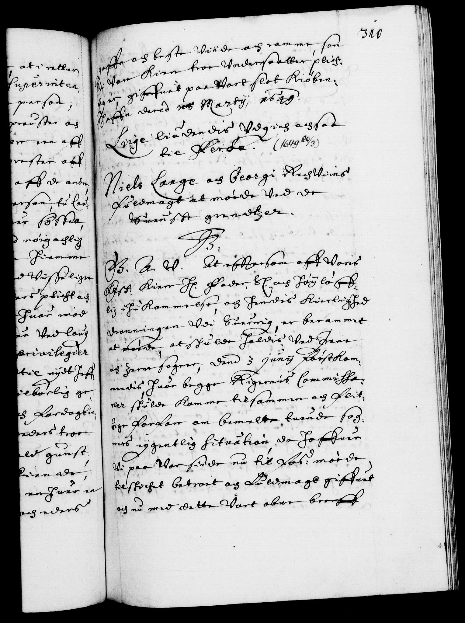 Danske Kanselli 1572-1799, RA/EA-3023/F/Fc/Fca/Fcaa/L0007: Norske registre (mikrofilm), 1648-1650, s. 310a
