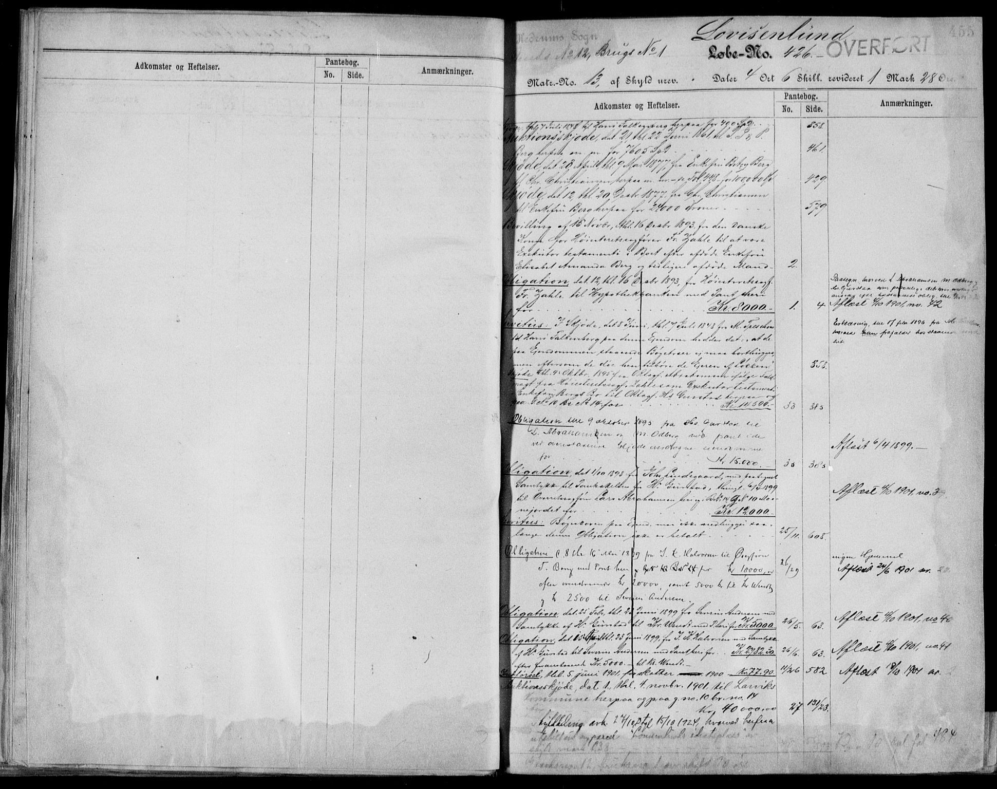 Larvik sorenskriveri, AV/SAKO-A-83/G/Gb/Gbg/L0002b: Panteregister nr. VI 2b, s. 455