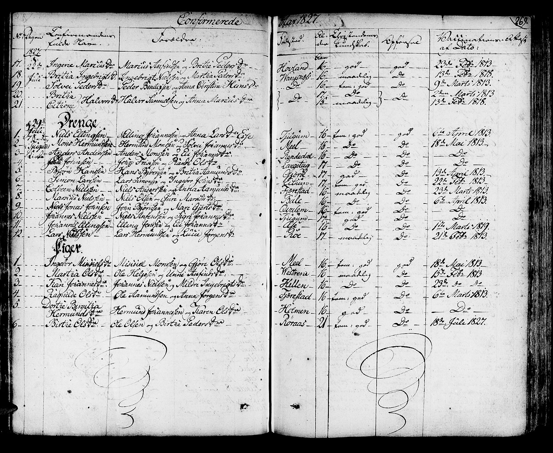 Leikanger sokneprestembete, AV/SAB-A-81001/H/Haa/Haaa/L0006: Ministerialbok nr. A 6, 1810-1838, s. 269