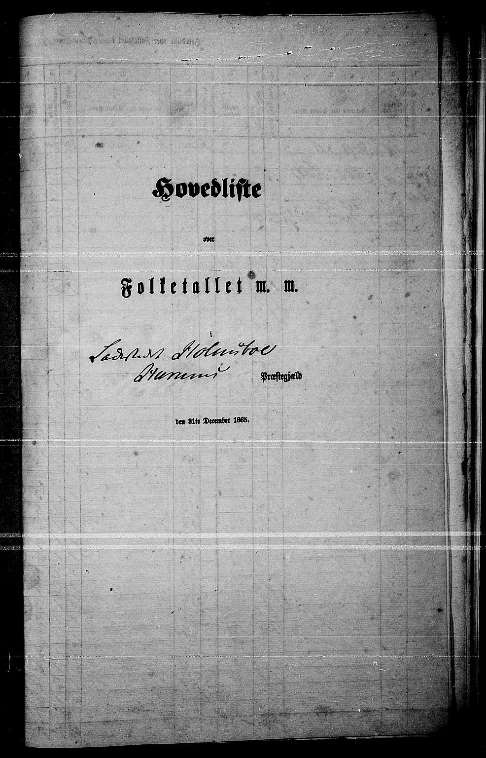 RA, Folketelling 1865 for 0628P Hurum prestegjeld, 1865, s. 103