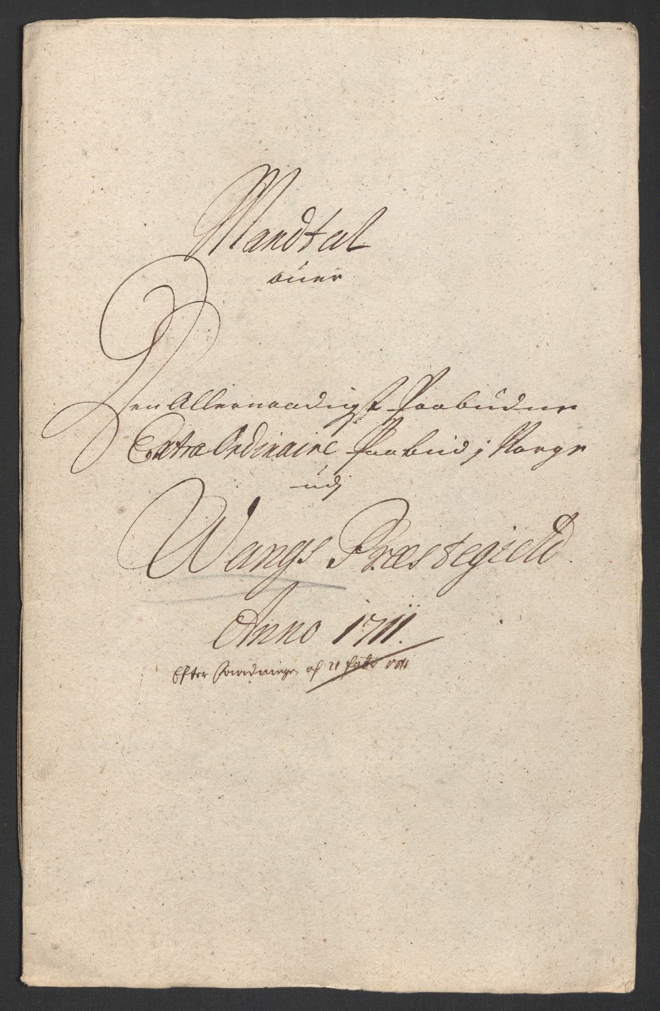 Rentekammeret inntil 1814, Reviderte regnskaper, Fogderegnskap, RA/EA-4092/R18/L1308: Fogderegnskap Hadeland, Toten og Valdres, 1711, s. 371