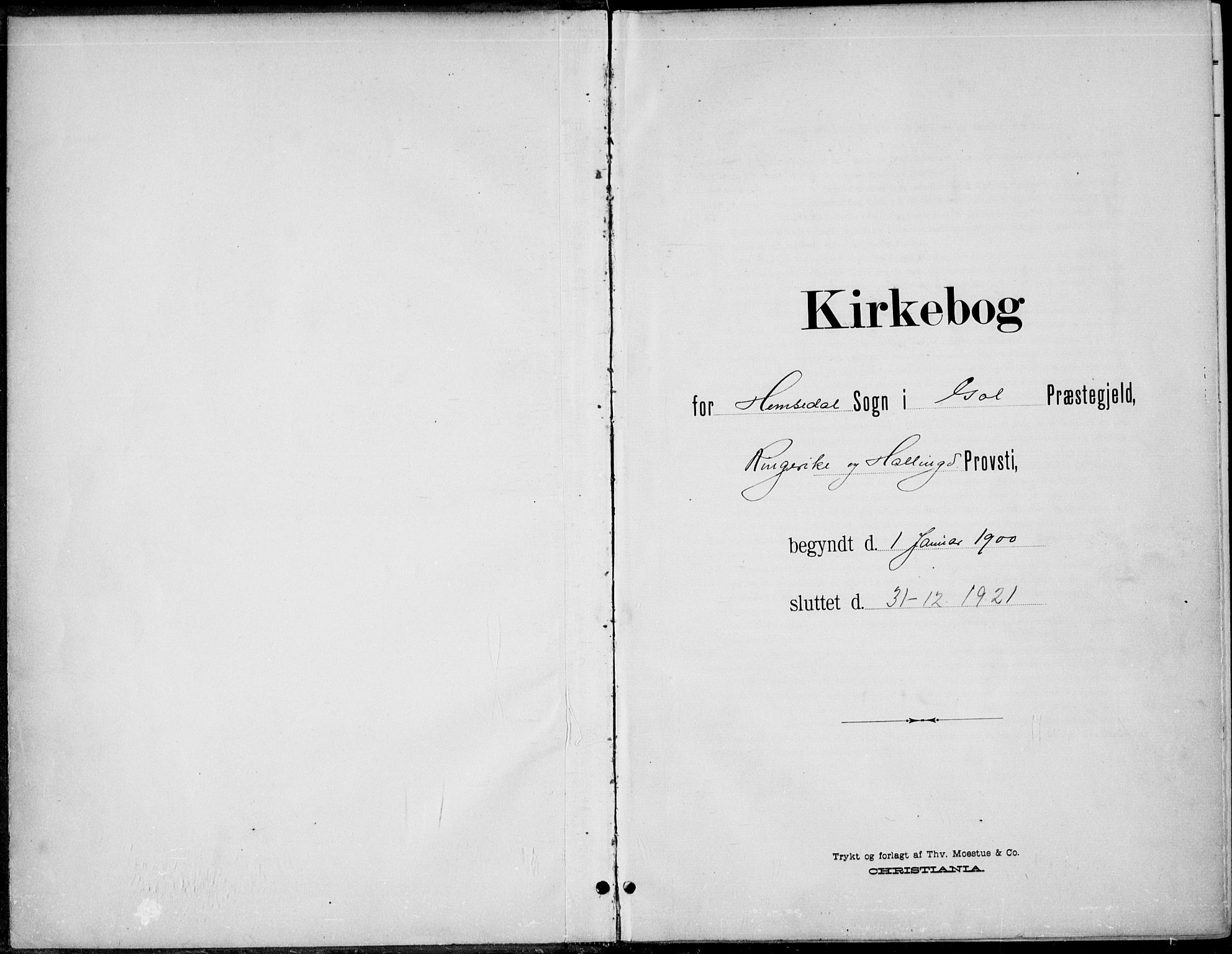 Gol kirkebøker, AV/SAKO-A-226/F/Fb/L0002: Ministerialbok nr. II 2, 1900-1921