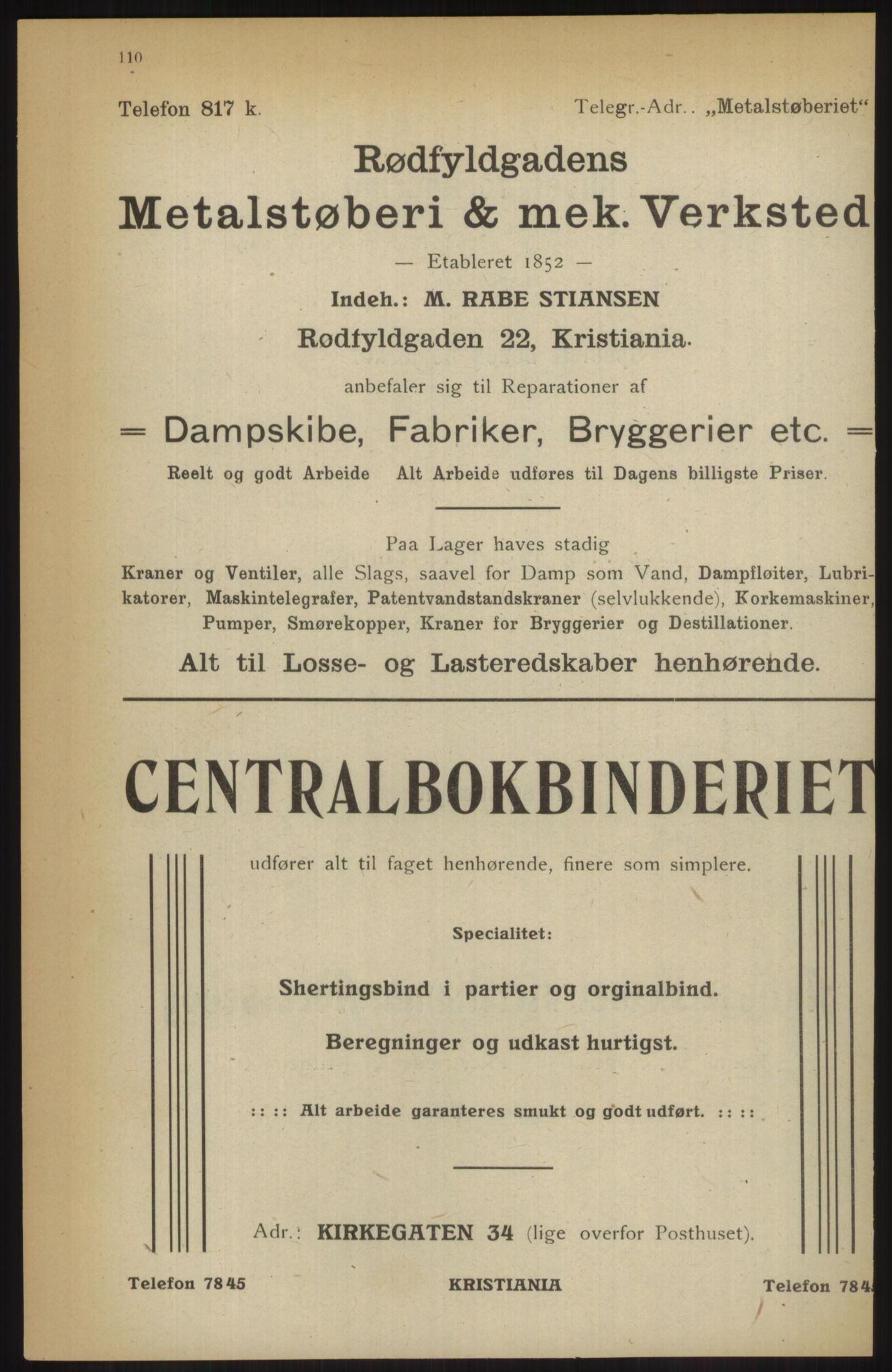 Kristiania/Oslo adressebok, PUBL/-, 1914, s. 110