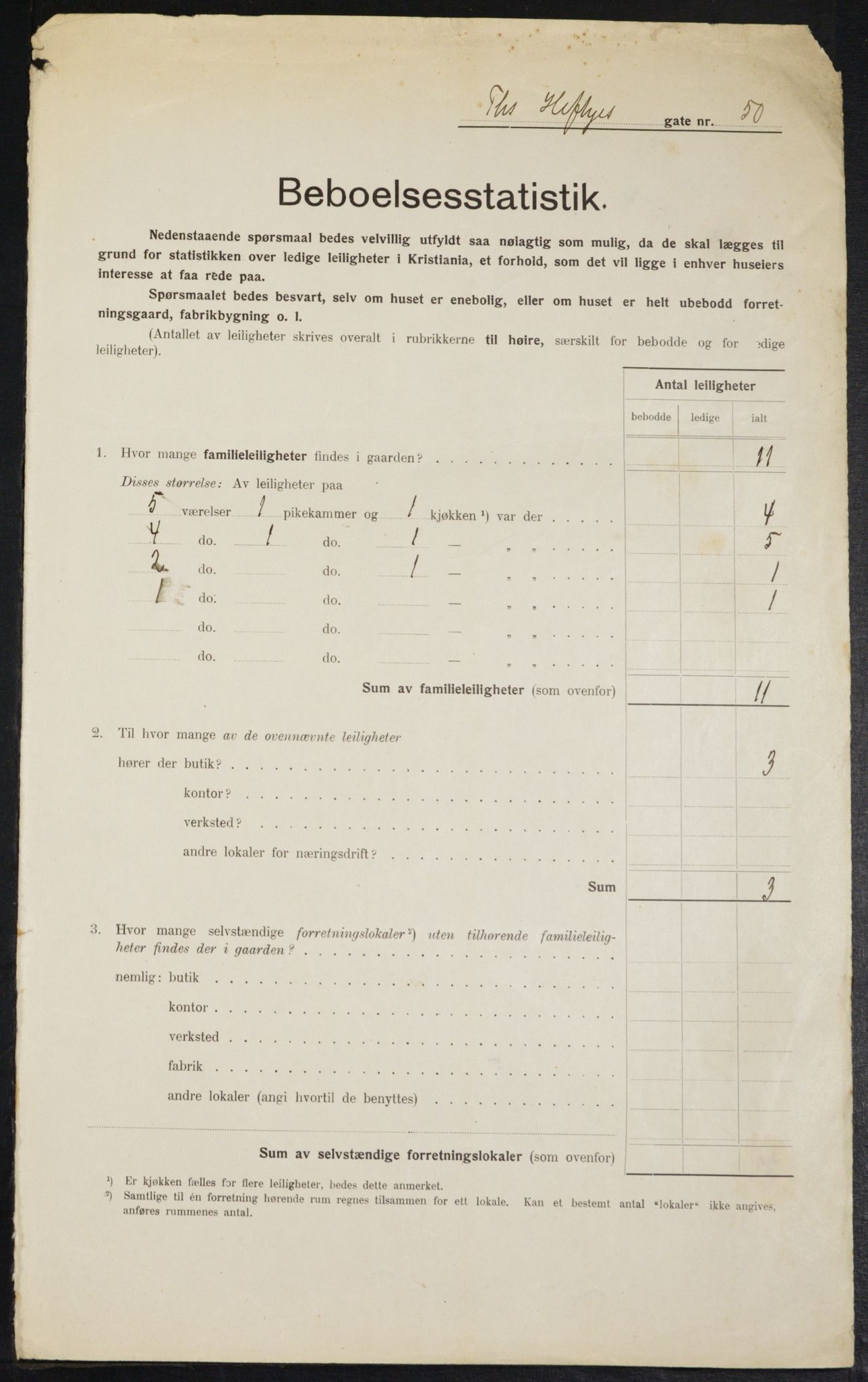 OBA, Kommunal folketelling 1.2.1914 for Kristiania, 1914, s. 110138