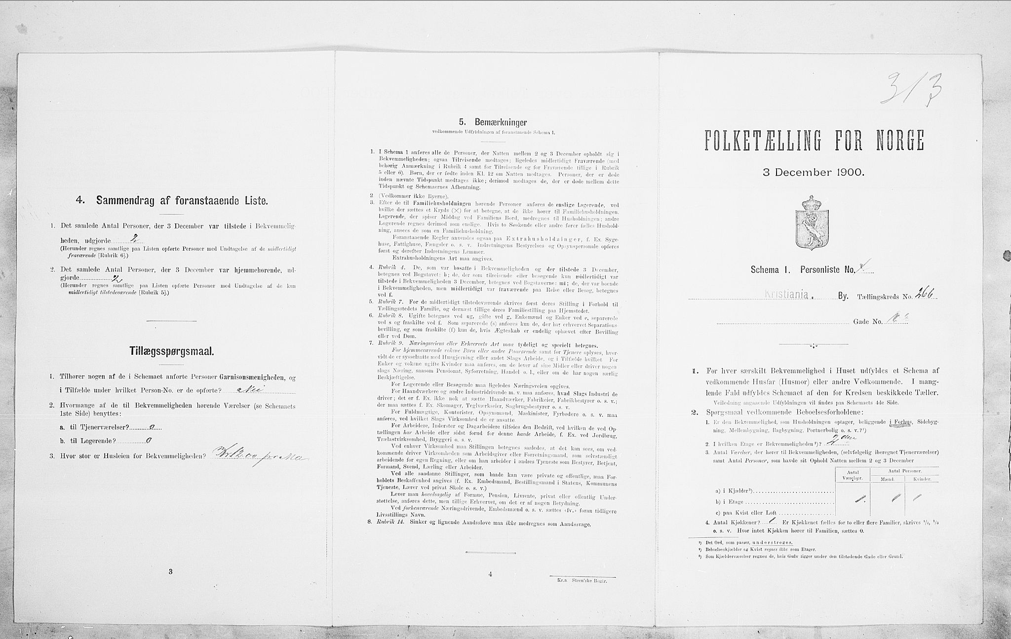 SAO, Folketelling 1900 for 0301 Kristiania kjøpstad, 1900, s. 86749