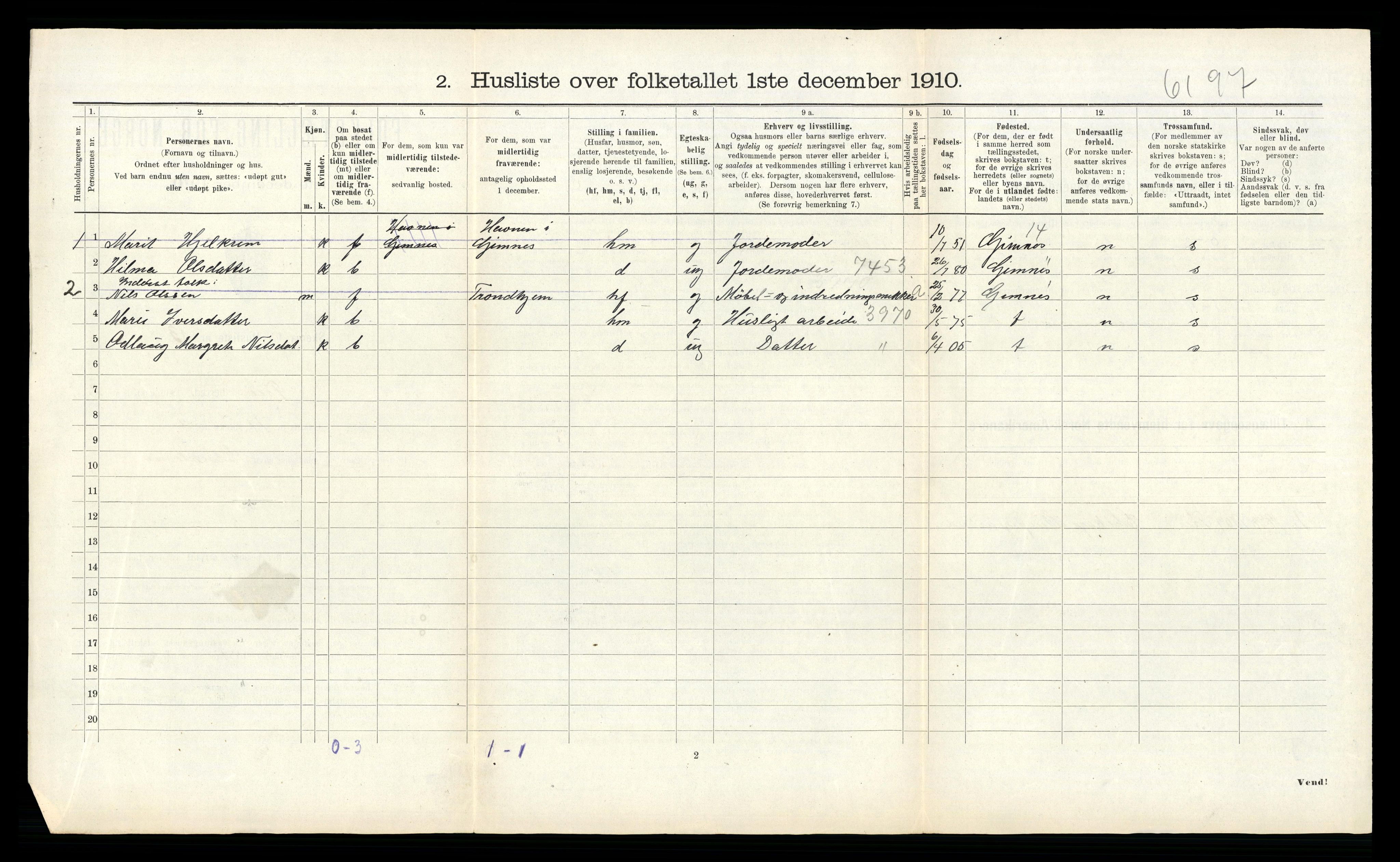 RA, Folketelling 1910 for 1556 Frei herred, 1910, s. 169