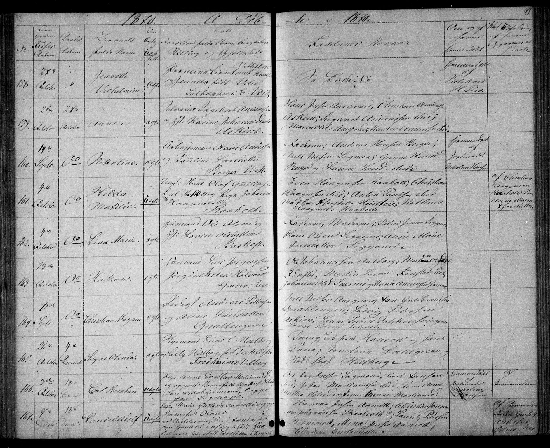 Eidsvoll prestekontor Kirkebøker, SAO/A-10888/G/Ga/L0002: Klokkerbok nr. I 2, 1866-1871, s. 69