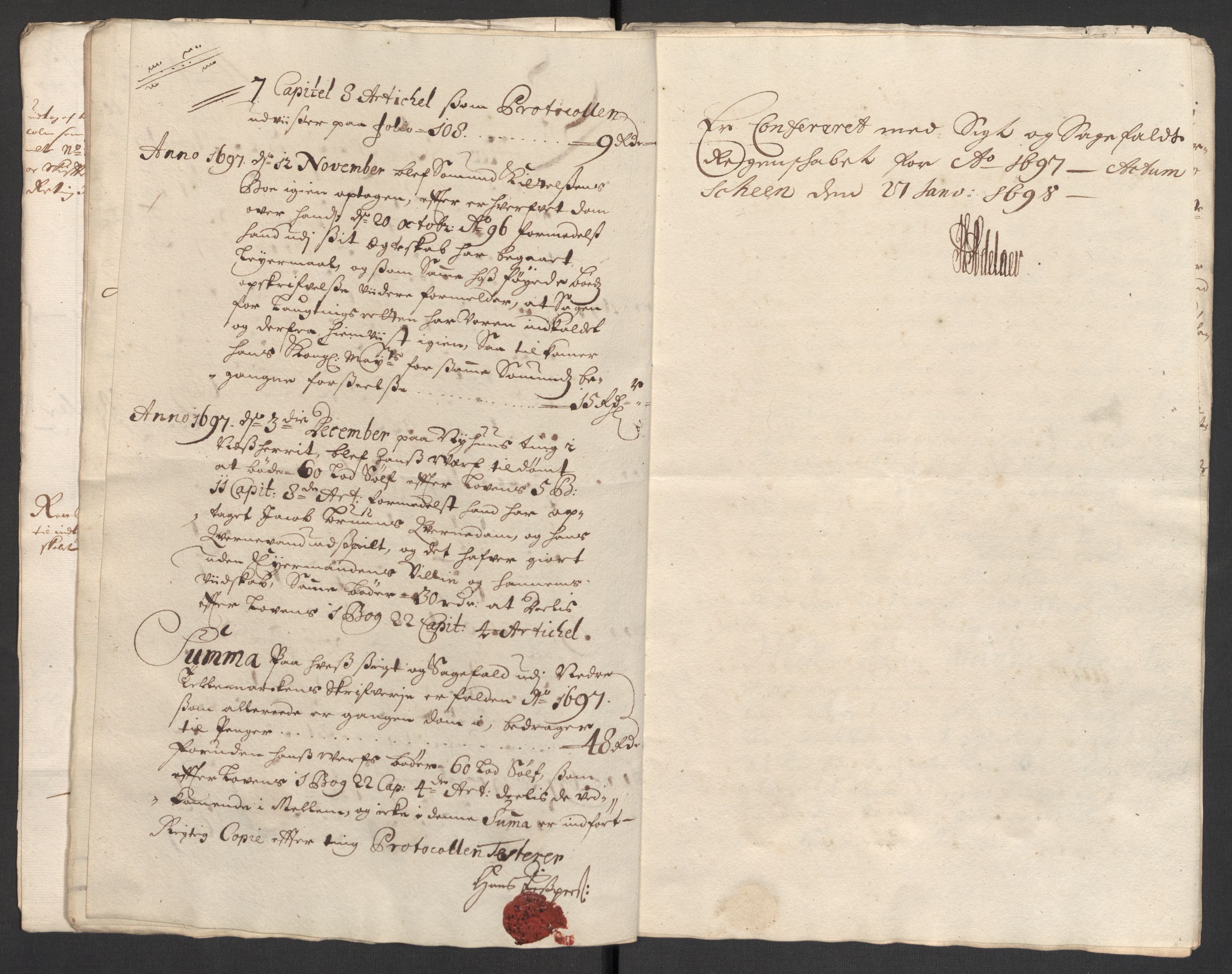 Rentekammeret inntil 1814, Reviderte regnskaper, Fogderegnskap, AV/RA-EA-4092/R36/L2096: Fogderegnskap Øvre og Nedre Telemark og Bamble, 1697, s. 49