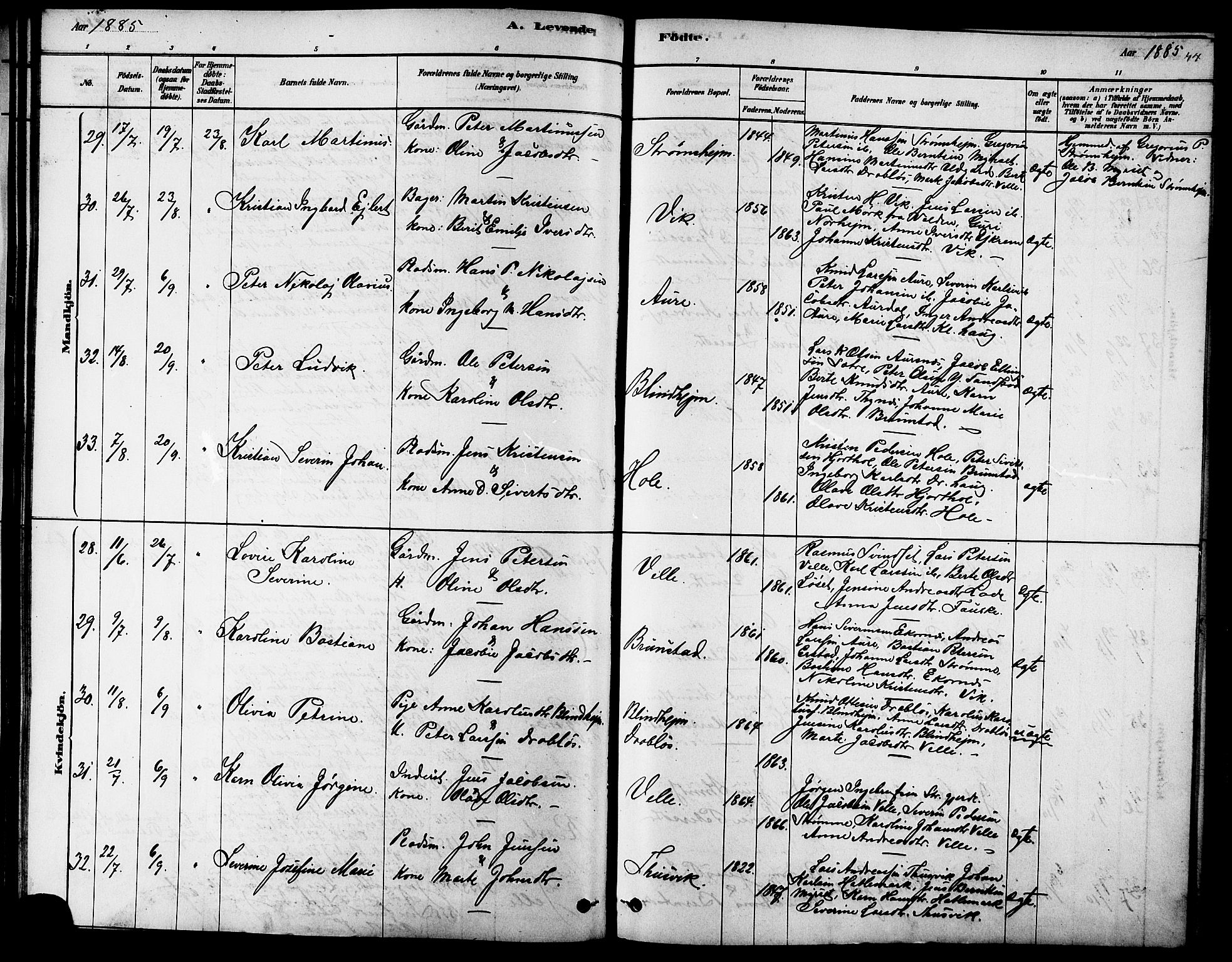 Ministerialprotokoller, klokkerbøker og fødselsregistre - Møre og Romsdal, AV/SAT-A-1454/523/L0339: Klokkerbok nr. 523C02, 1878-1891, s. 44