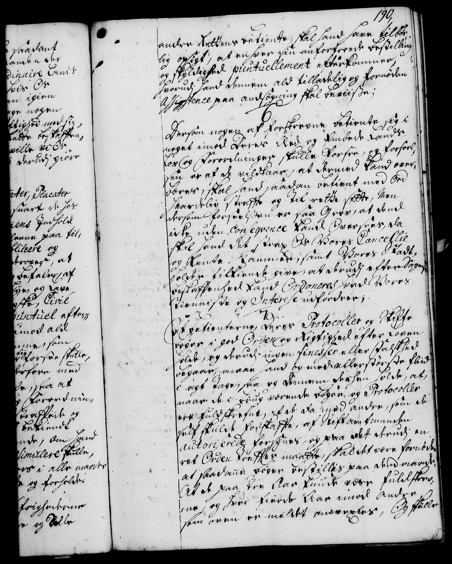 Rentekammeret, Kammerkanselliet, RA/EA-3111/G/Gg/Ggi/L0002: Norsk instruksjonsprotokoll med register (merket RK 53.35), 1729-1751, s. 190