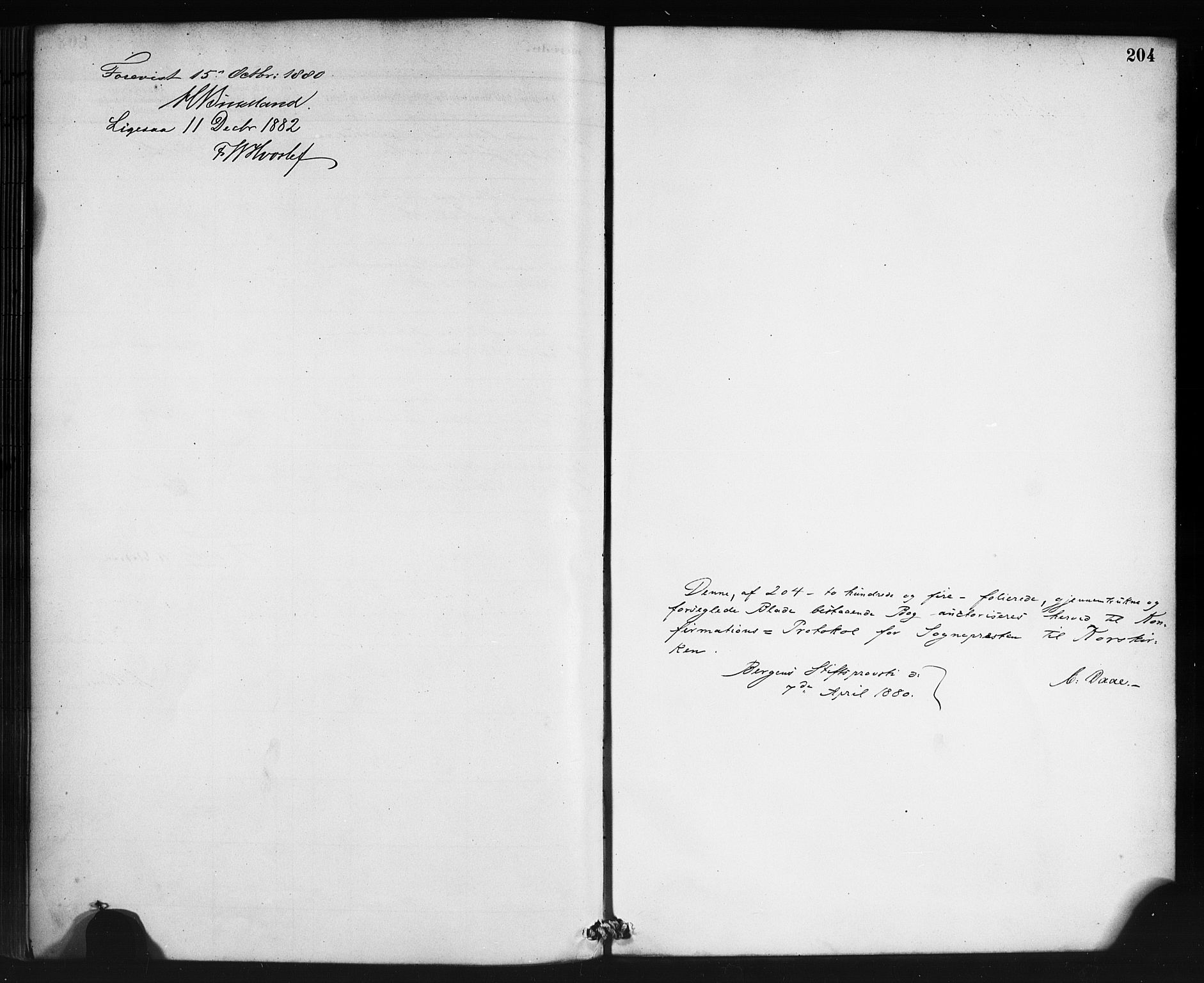 Korskirken sokneprestembete, SAB/A-76101/H/Haa/L0029: Ministerialbok nr. C 5, 1880-1892, s. 204