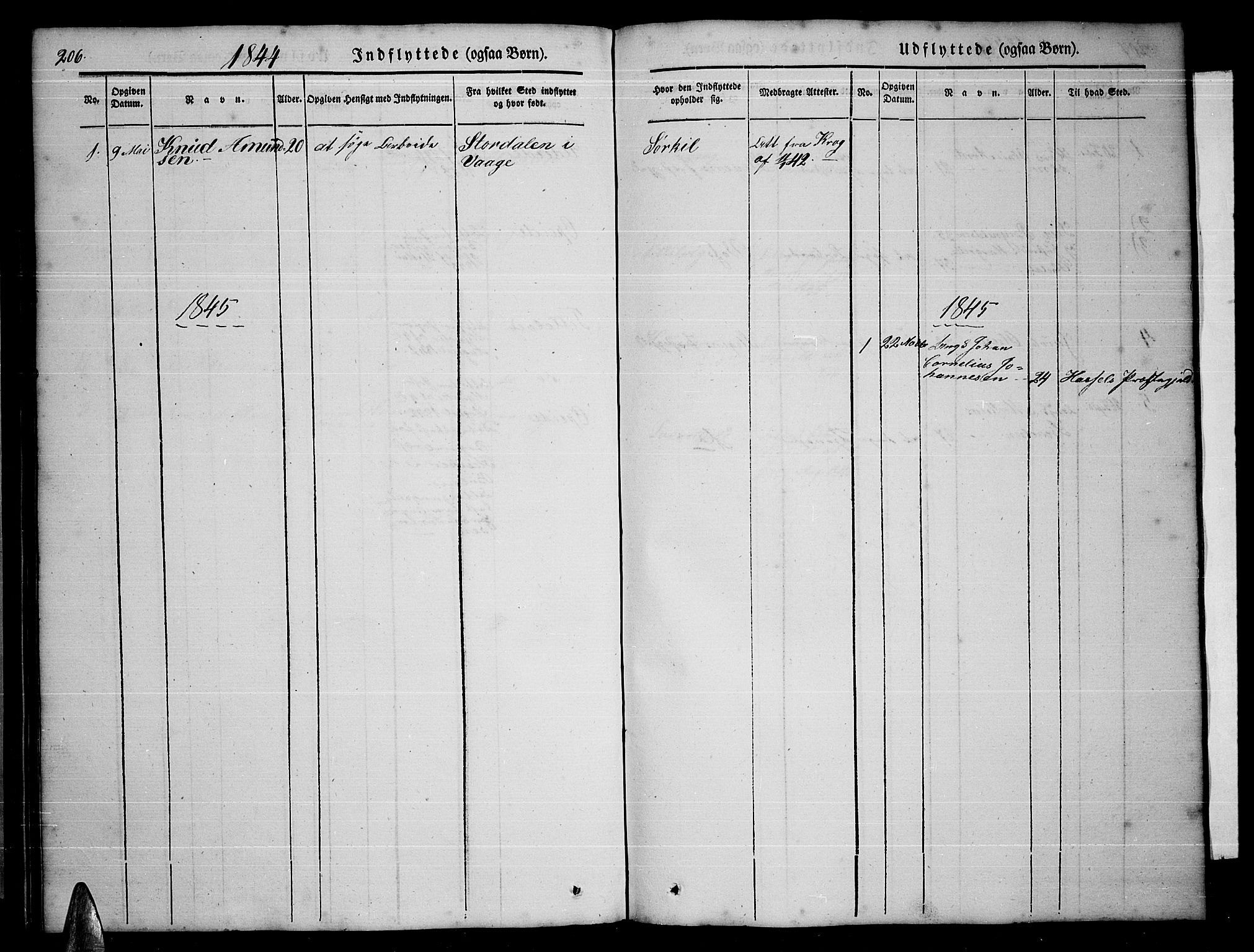Ministerialprotokoller, klokkerbøker og fødselsregistre - Nordland, AV/SAT-A-1459/859/L0856: Klokkerbok nr. 859C02, 1843-1854, s. 206