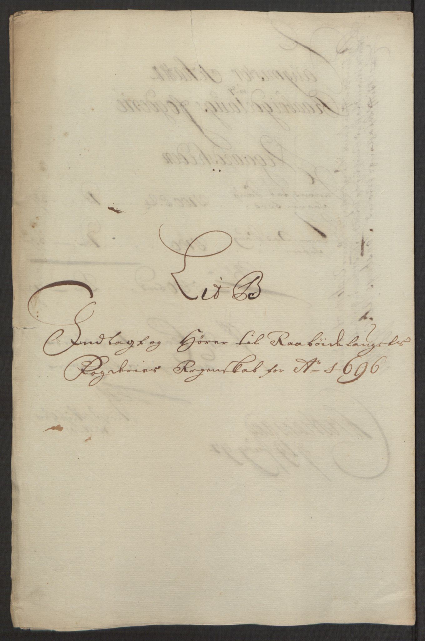 Rentekammeret inntil 1814, Reviderte regnskaper, Fogderegnskap, RA/EA-4092/R40/L2444: Fogderegnskap Råbyggelag, 1693-1696, s. 317