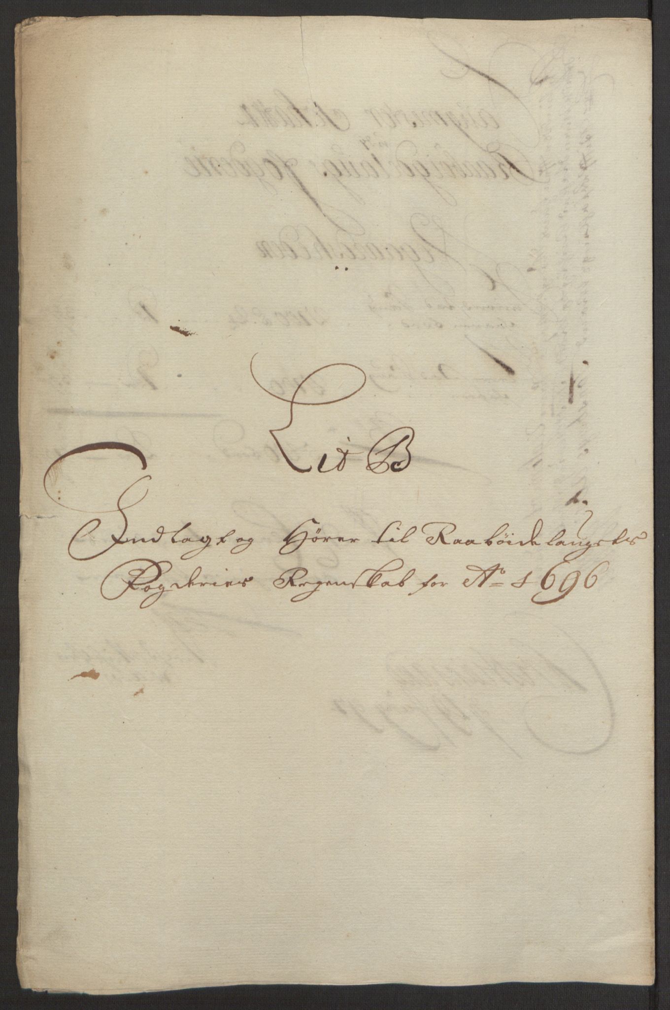 Rentekammeret inntil 1814, Reviderte regnskaper, Fogderegnskap, AV/RA-EA-4092/R40/L2444: Fogderegnskap Råbyggelag, 1693-1696, s. 317