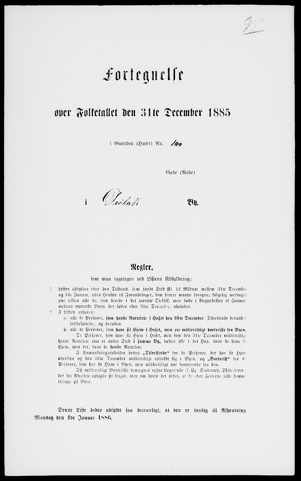 RA, Folketelling 1885 for 0203 Drøbak kjøpstad, 1885, s. 190