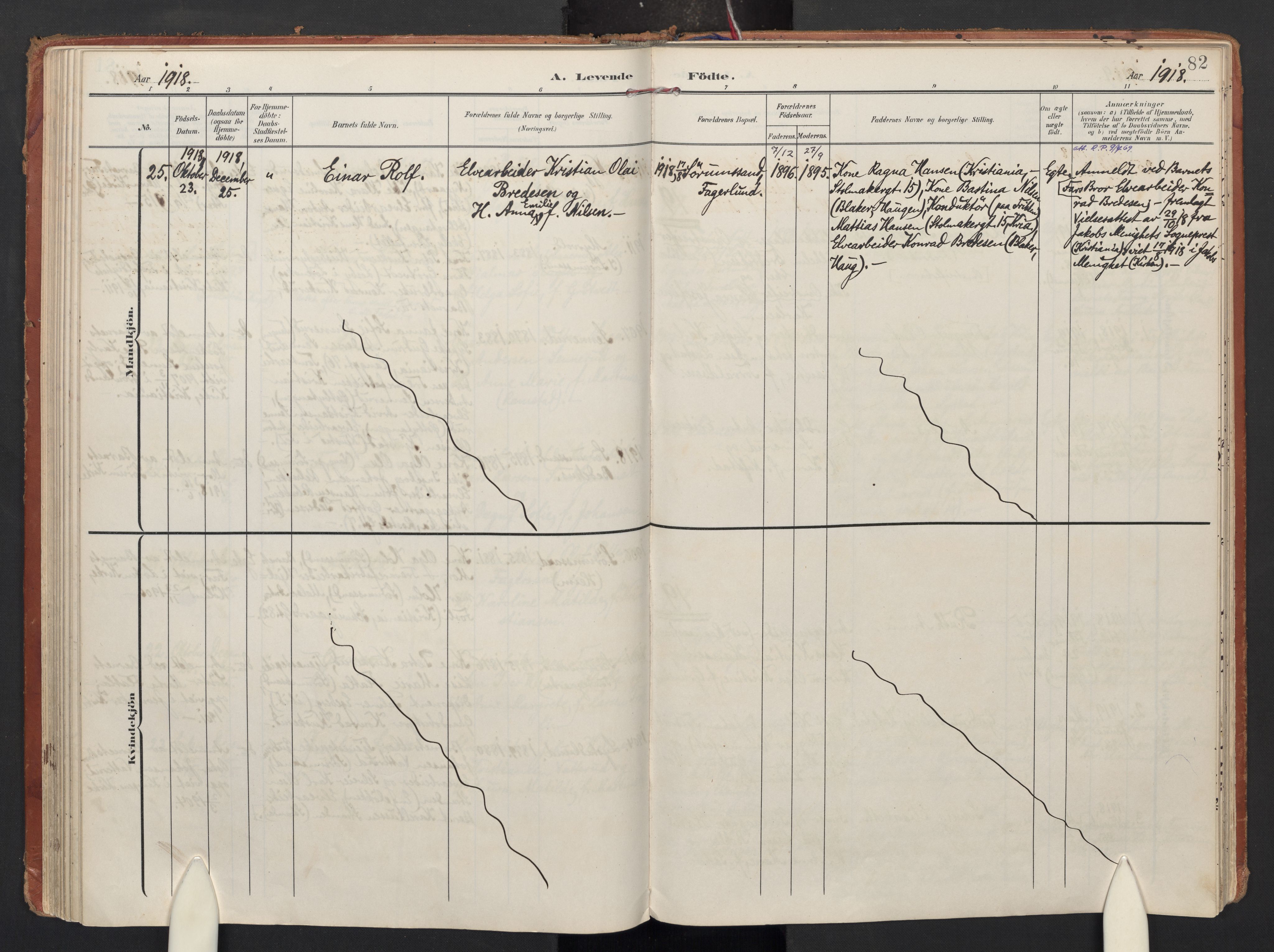 Sørum prestekontor Kirkebøker, AV/SAO-A-10303/F/Fa/L0010: Ministerialbok nr. I 10, 1907-1925, s. 82