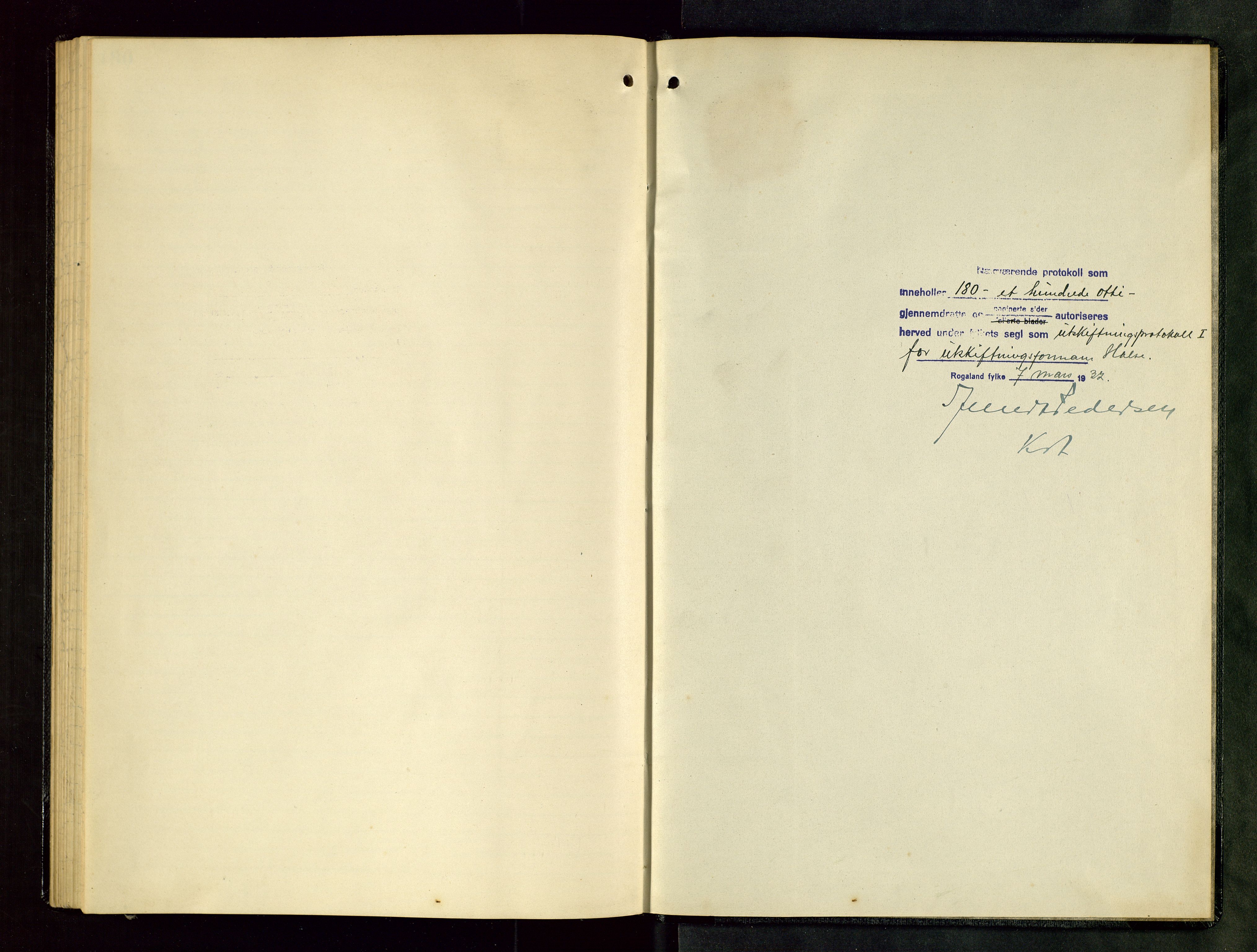Rogaland jordskifterett, SAST/A-102426/Oa/L0084: Forhandlingsprotokoll, 1932-1933