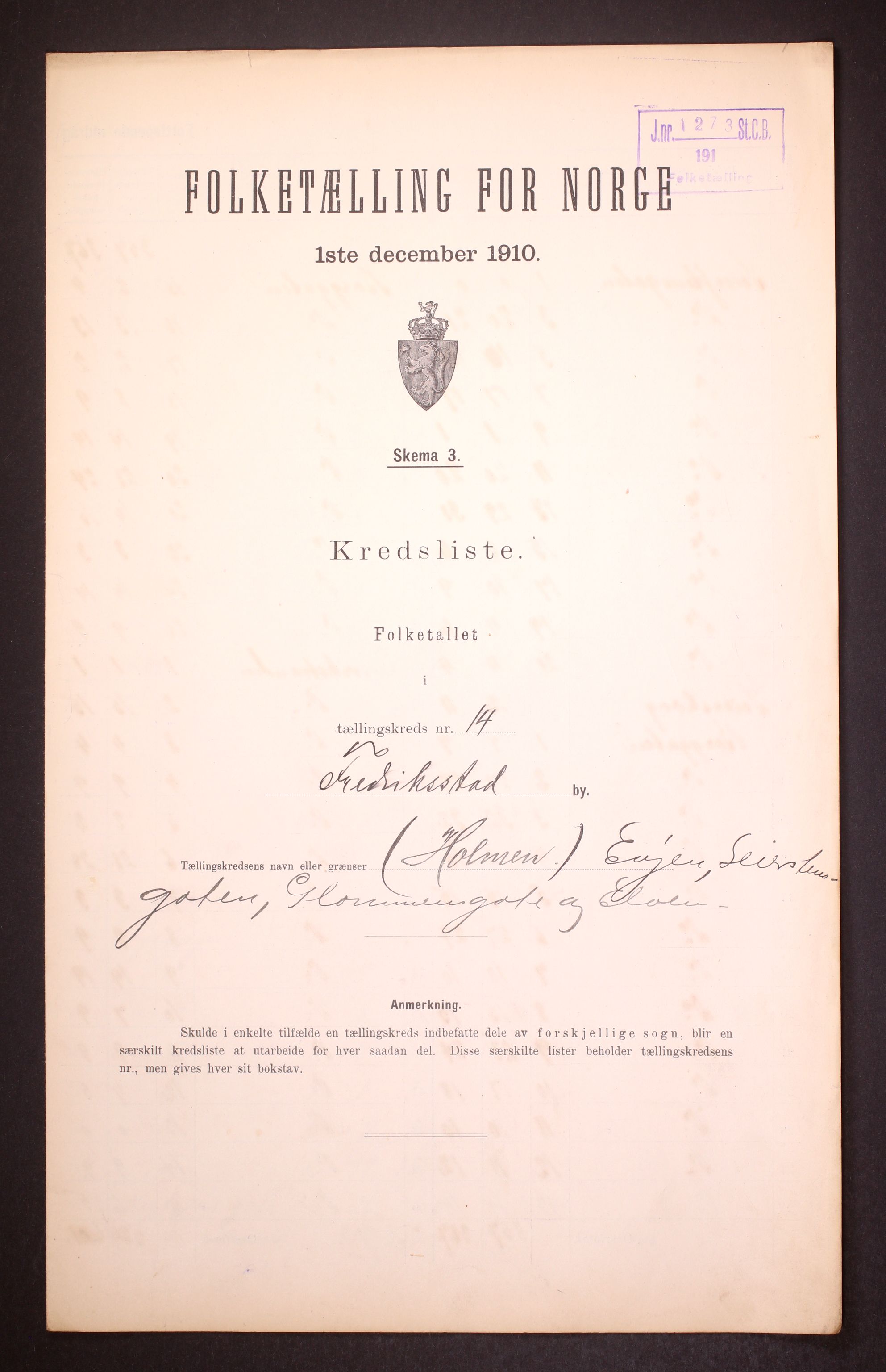 RA, Folketelling 1910 for 0103 Fredrikstad kjøpstad, 1910, s. 56