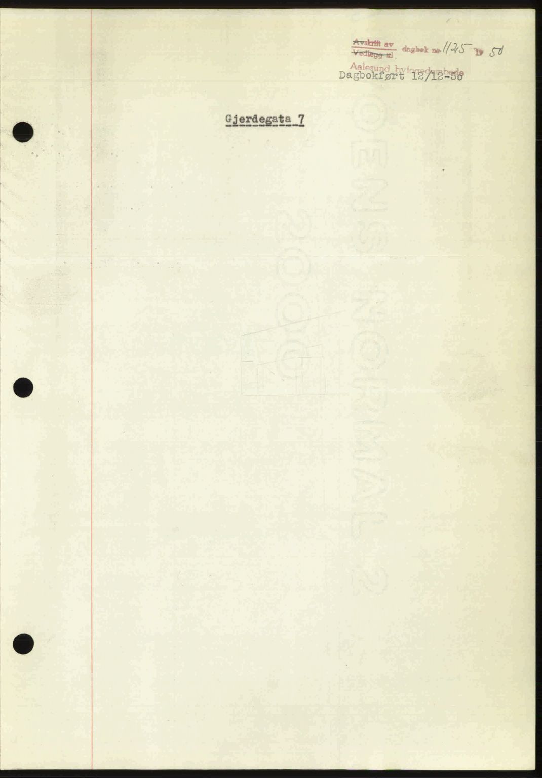 Ålesund byfogd, AV/SAT-A-4384: Pantebok nr. 37A (2), 1949-1950, Dagboknr: 1125/1950