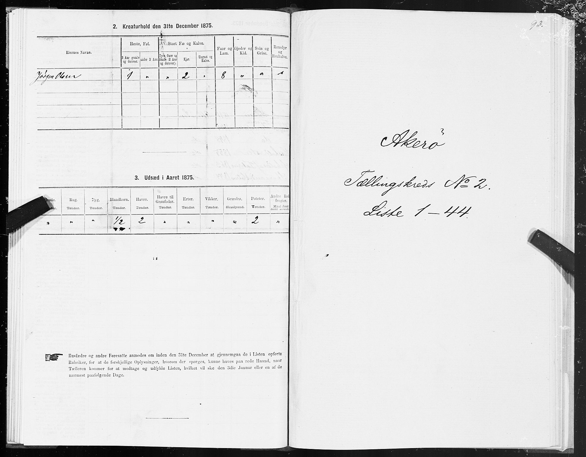 SAT, Folketelling 1875 for 1545P Aukra prestegjeld, 1875, s. 1093