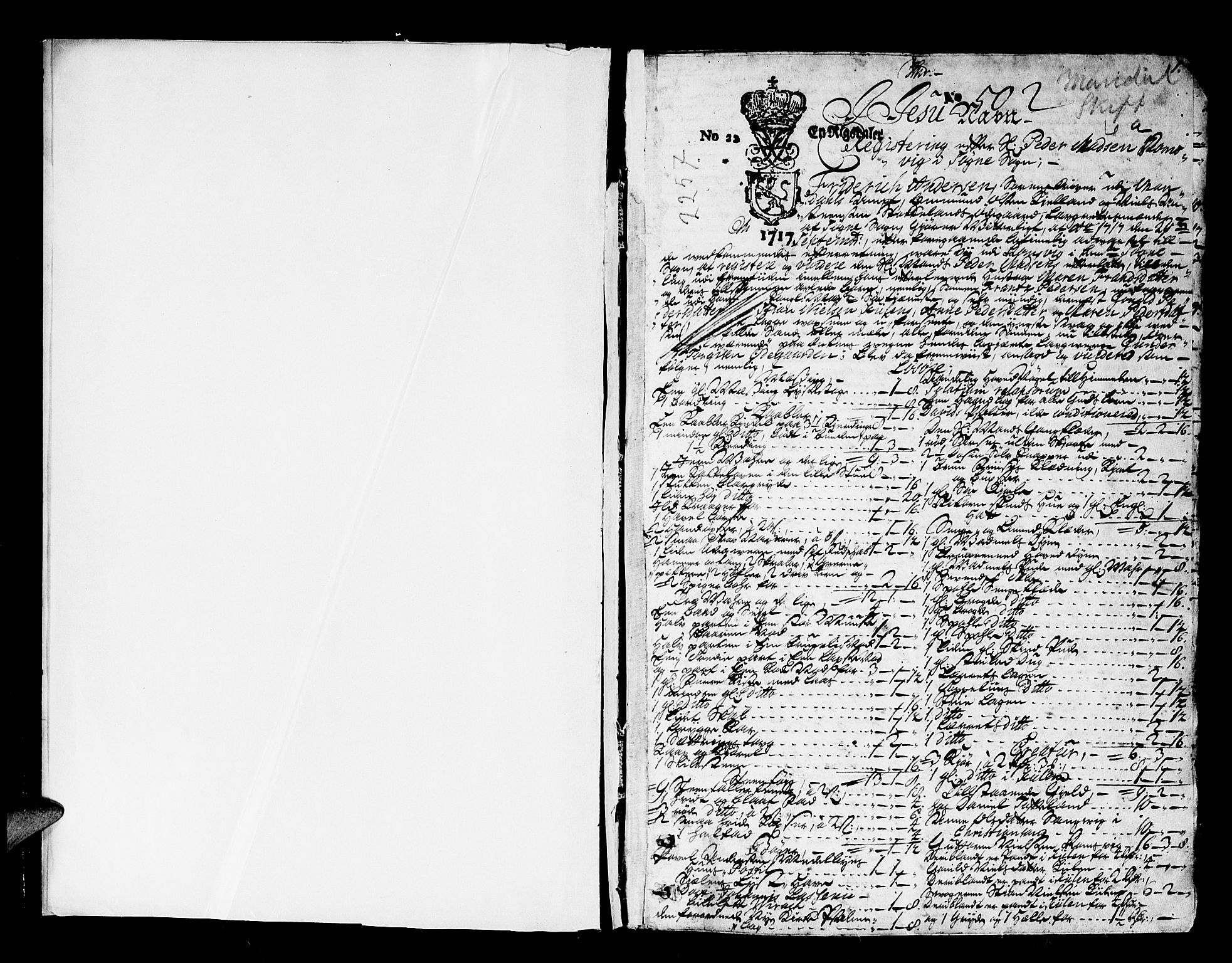 Mandal sorenskriveri, AV/SAK-1221-0005/001/H/Hc/L0013: Skifteprotokoll nr 6a, 1717-1729, s. 0b-1a