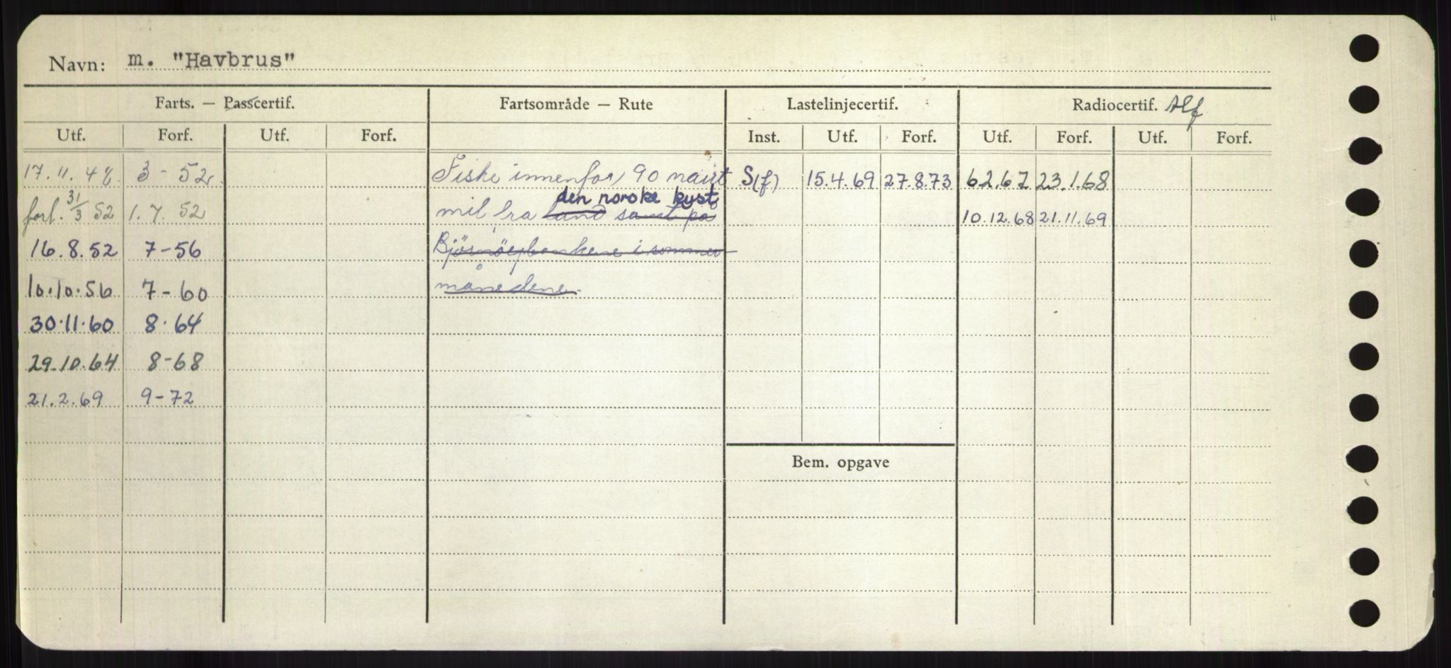 Sjøfartsdirektoratet med forløpere, Skipsmålingen, RA/S-1627/H/Hd/L0014: Fartøy, H-Havl, s. 490