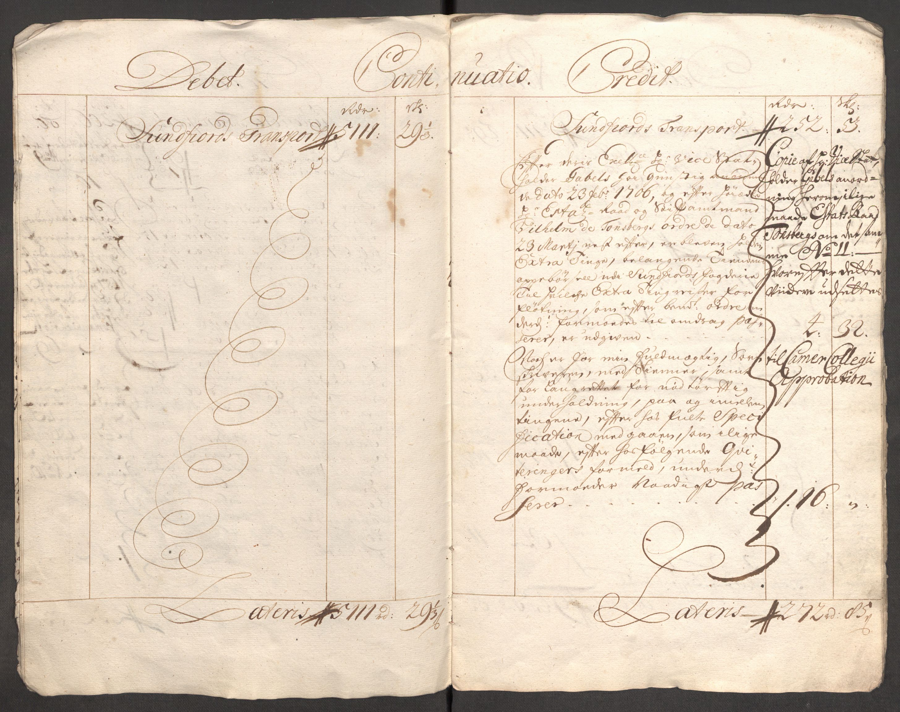 Rentekammeret inntil 1814, Reviderte regnskaper, Fogderegnskap, RA/EA-4092/R53/L3430: Fogderegnskap Sunn- og Nordfjord, 1706-1707, s. 9