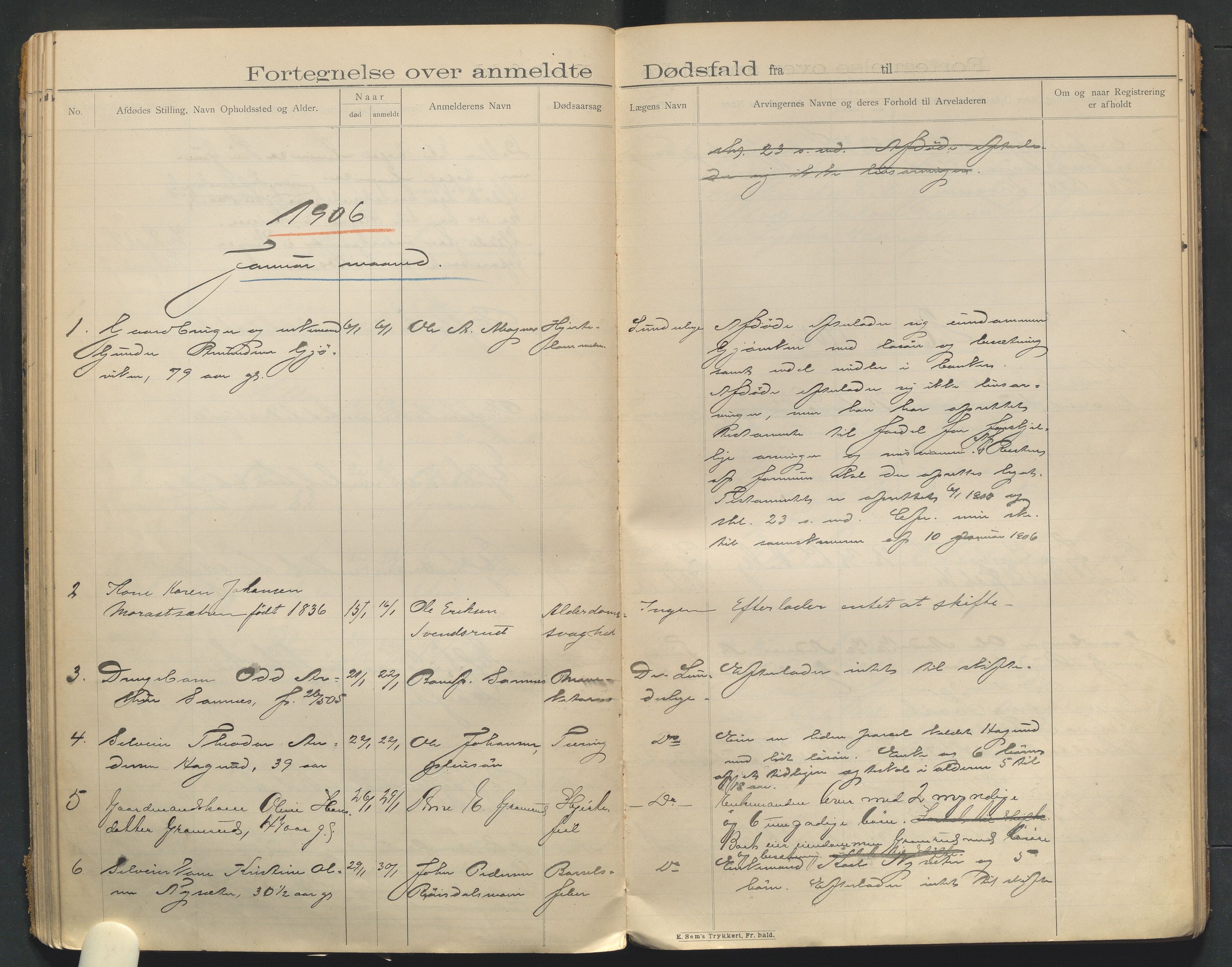 Eidskog lensmannskontor, AV/SAH-LHE-009/H/Ha/Haa/L0001/0002: Dødsfallsprotokoller / Dødsfallsprotokoll, 1901-1910