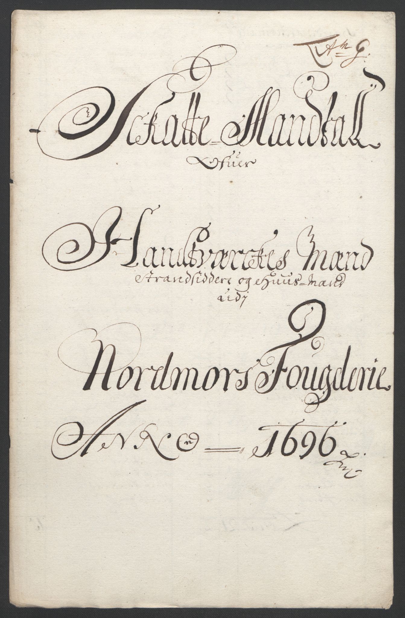 Rentekammeret inntil 1814, Reviderte regnskaper, Fogderegnskap, AV/RA-EA-4092/R56/L3736: Fogderegnskap Nordmøre, 1694-1696, s. 424