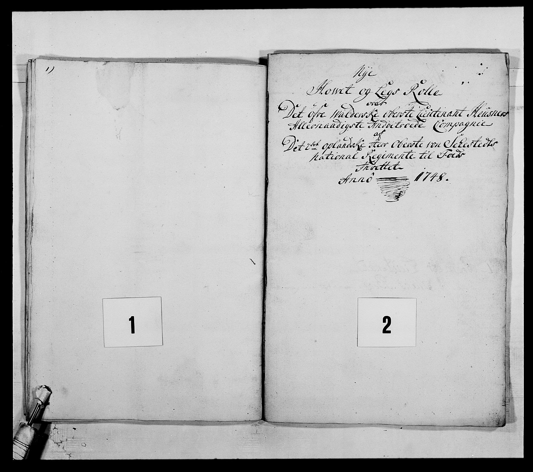 Kommanderende general (KG I) med Det norske krigsdirektorium, AV/RA-EA-5419/E/Ea/L0505: 2. Opplandske regiment, 1748, s. 35