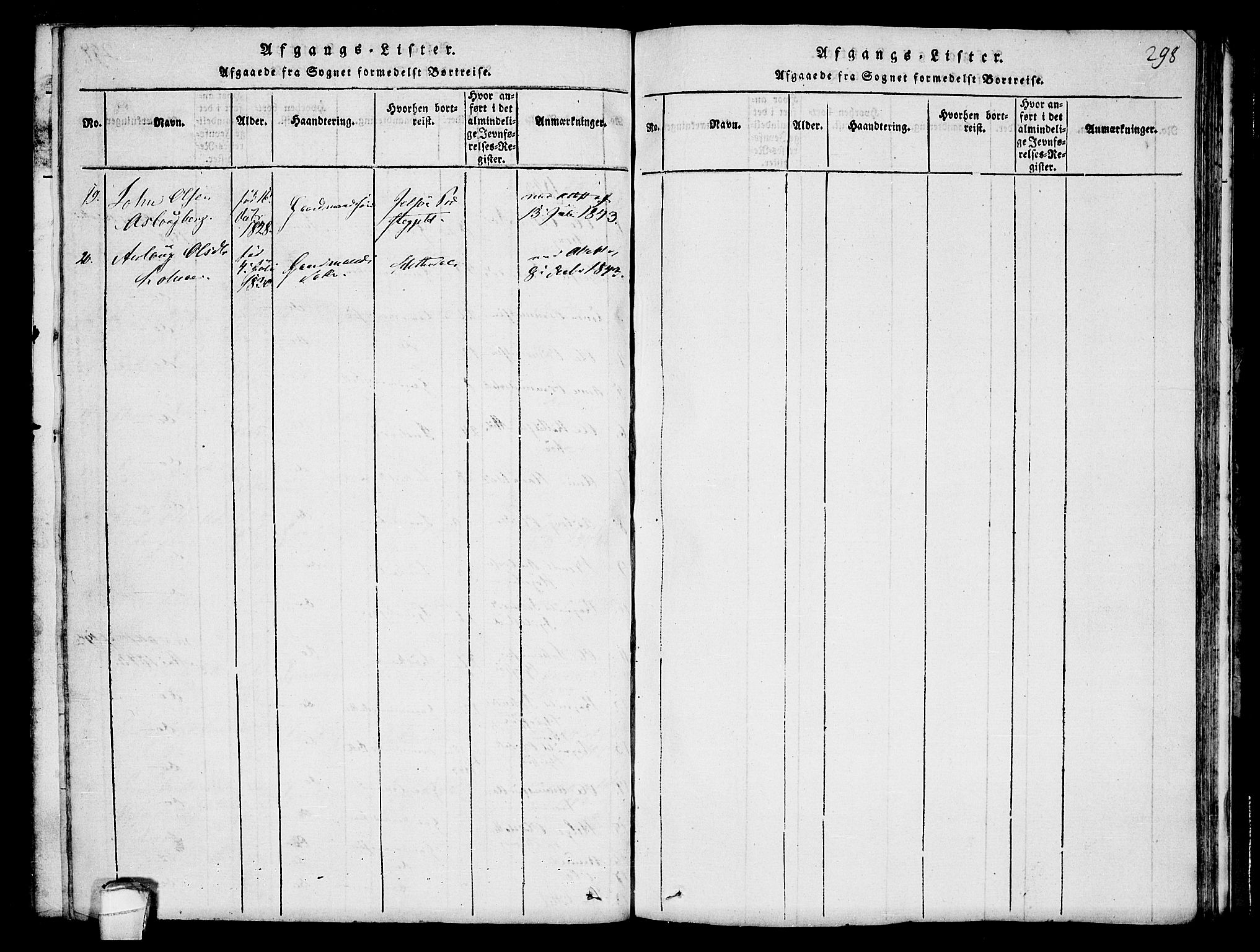 Hjartdal kirkebøker, AV/SAKO-A-270/F/Fa/L0007: Ministerialbok nr. I 7, 1815-1843, s. 298