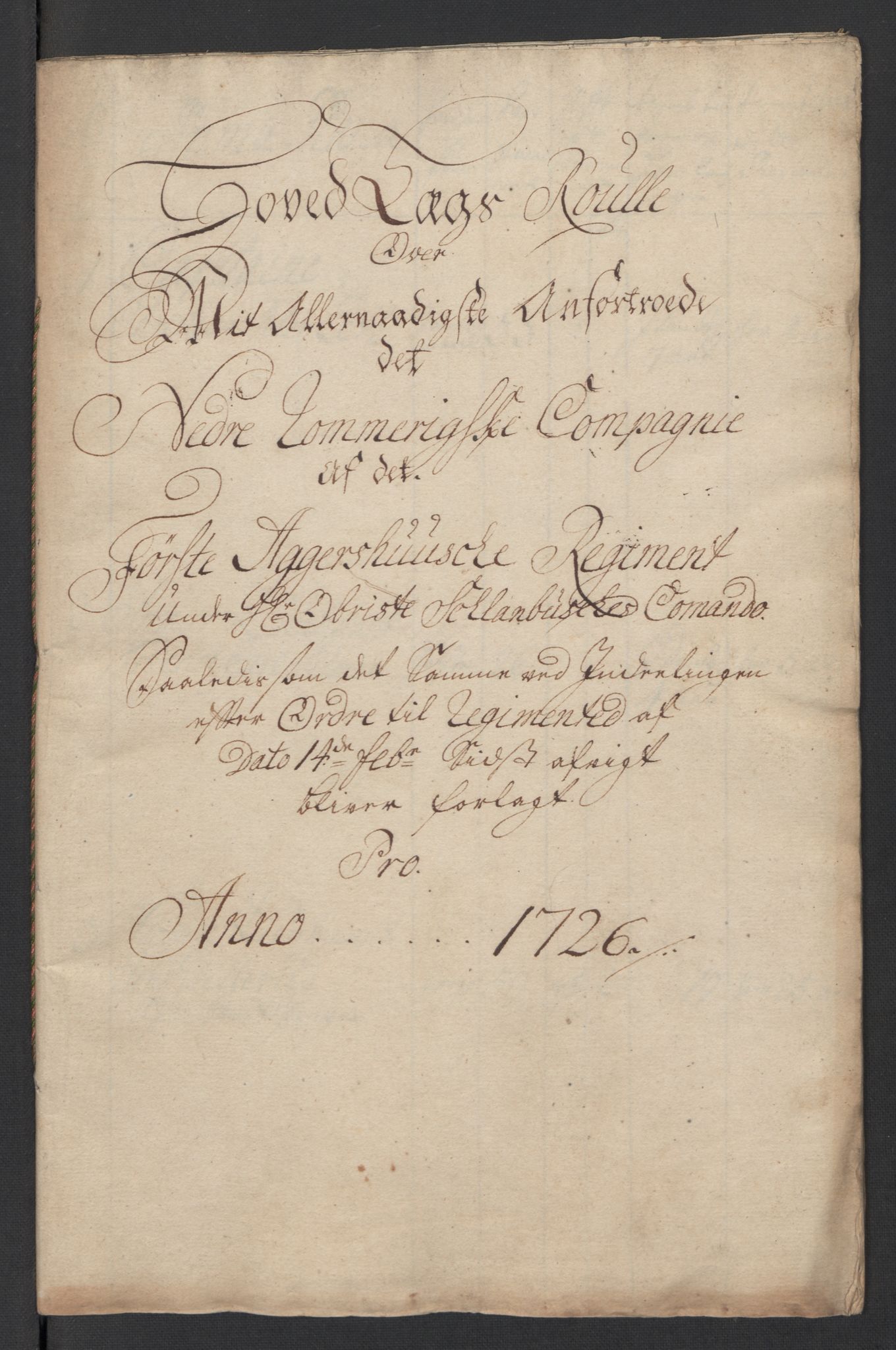 Rentekammeret inntil 1814, Realistisk ordnet avdeling, AV/RA-EA-4070/Ki/L0015: [S14]: Hovedlegdsruller, 1726, s. 365