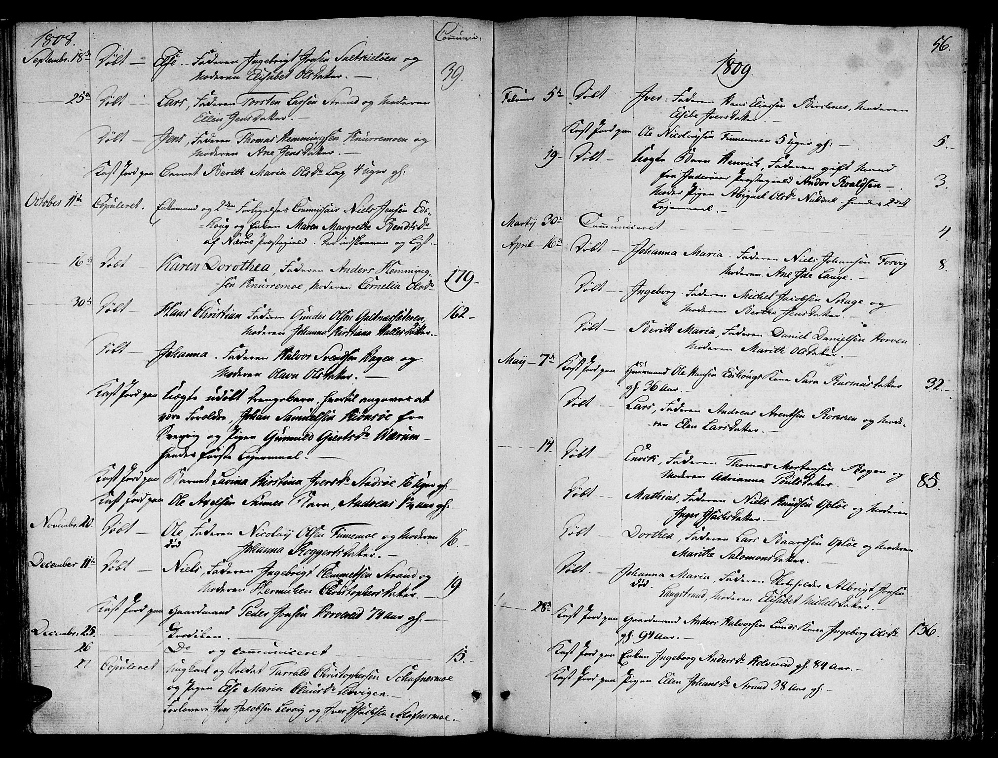 Ministerialprotokoller, klokkerbøker og fødselsregistre - Nord-Trøndelag, AV/SAT-A-1458/780/L0633: Ministerialbok nr. 780A02 /1, 1787-1814, s. 56